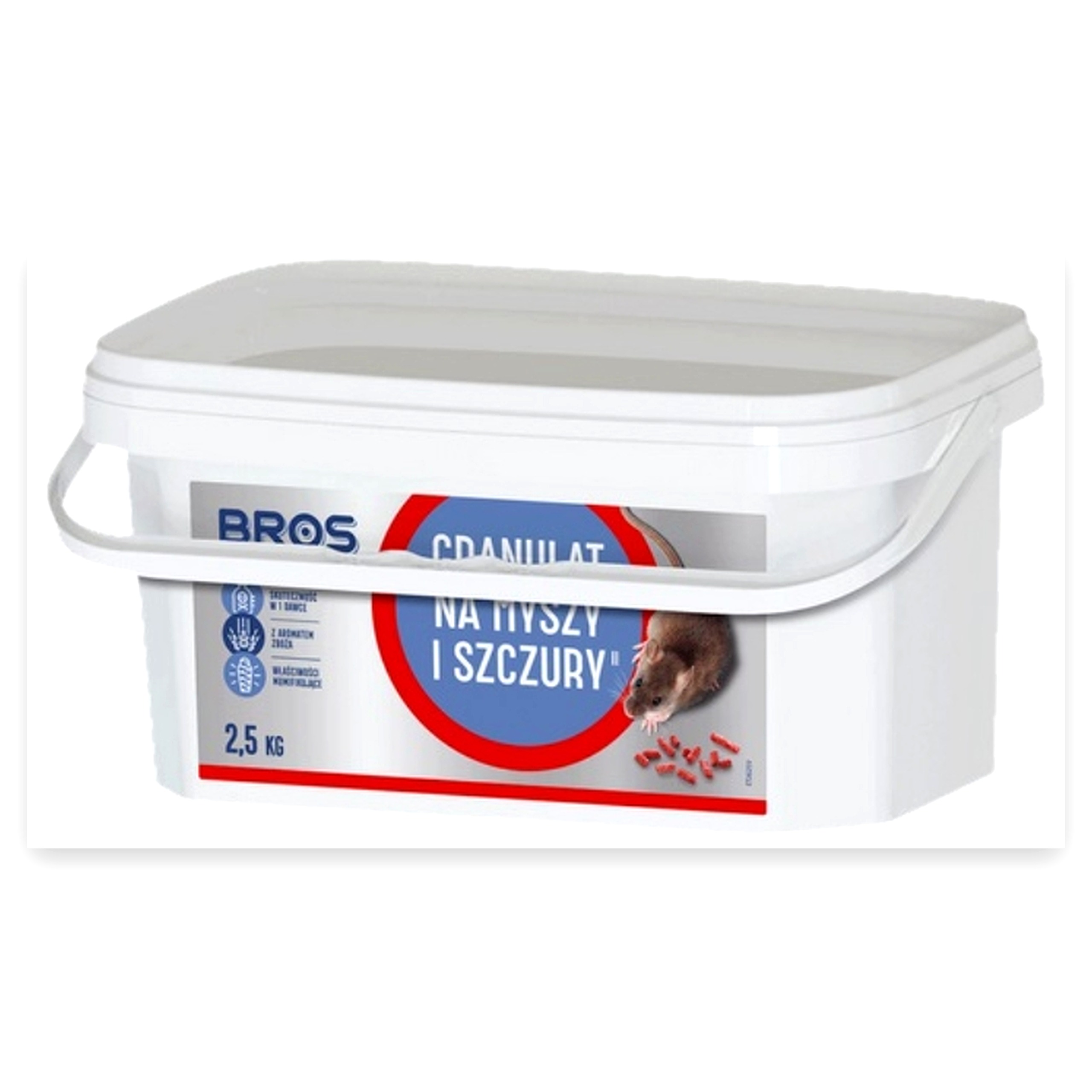 3fa349dab059d7f2f65418f6494b3270.jpg Środek granulat trutka na myszy i szczury 2,5kg Bros