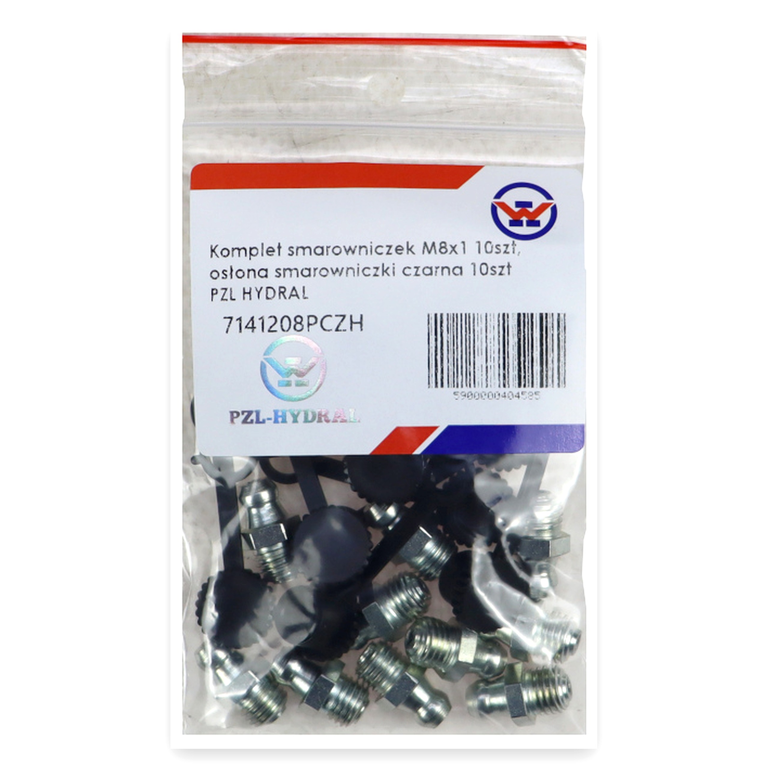 4127882bff34c6b94776396c2a396521.jpg Komplet smarowniczek M8x1 10szt, osłona smarowniczki czarna PZL HYDRAL