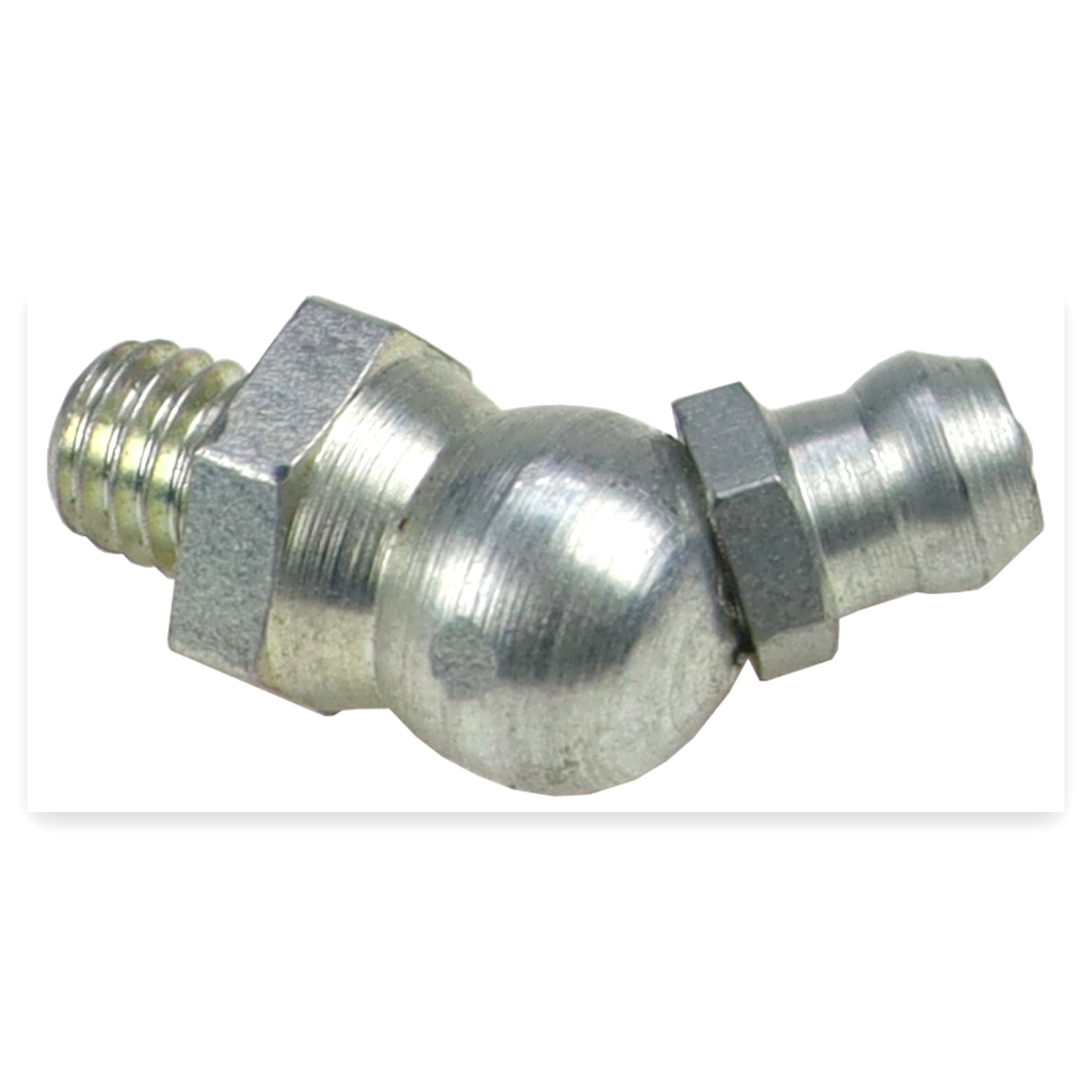 43653c631b1fda437525b79ae91f7e4a.jpg Smarowniczka kątowa 45 M6 stalowa cynkowana DIN 71412 (sprzedawane po 50szt) PZL HYDRAL widoczna cena za 1 sztukę