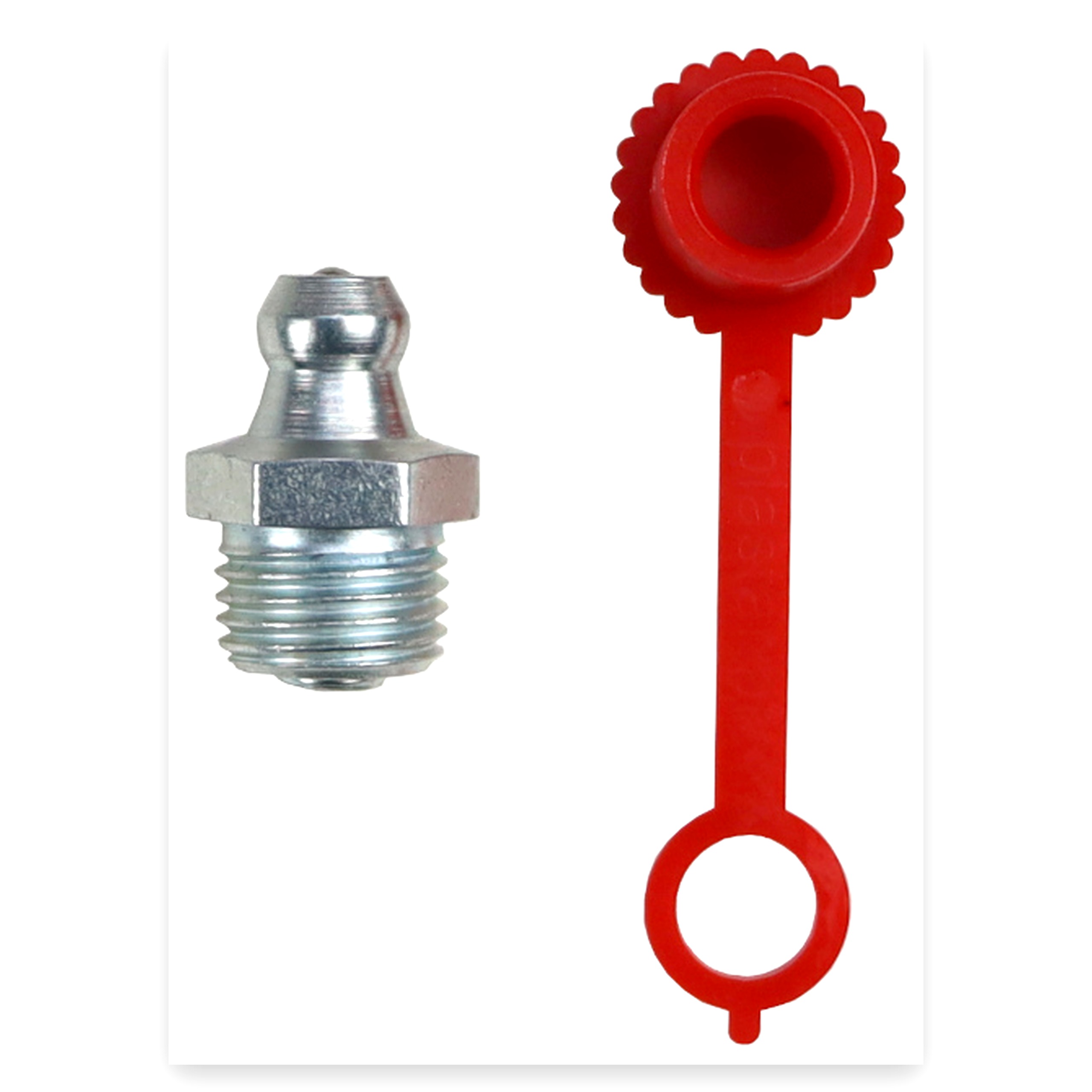 555c012a9d7e1c0f94f67cfb2de4cb2e.jpg Komplet smarowniczek M10x1 10szt, osłona smarowniczki czerwona PZL