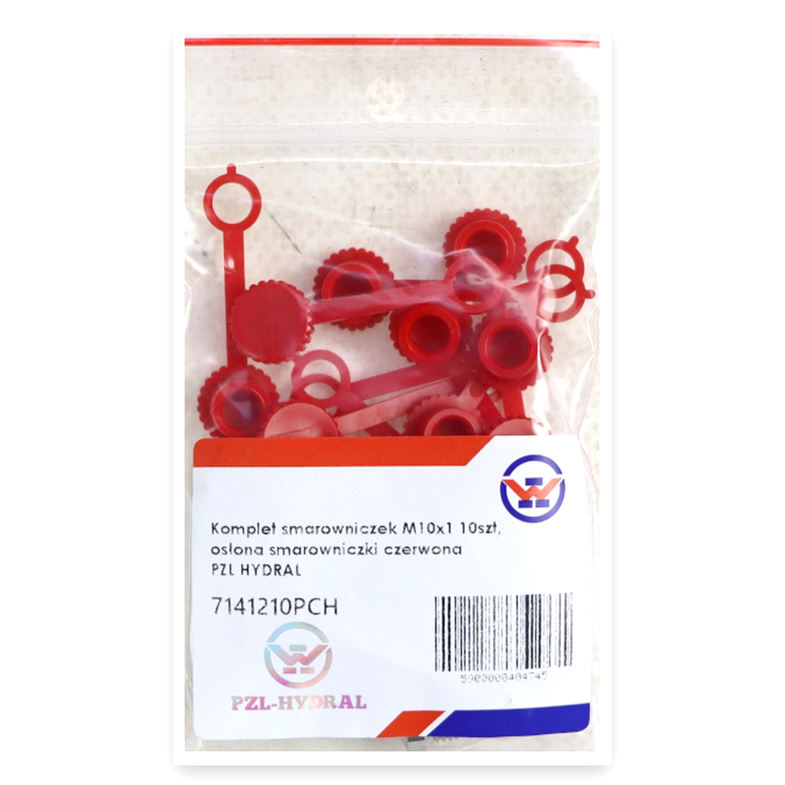 5a557aef525d1c2d6ce0b1bd224e853e.jpg Komplet smarowniczek M10x1 10szt, osłona smarowniczki czerwona PZL
