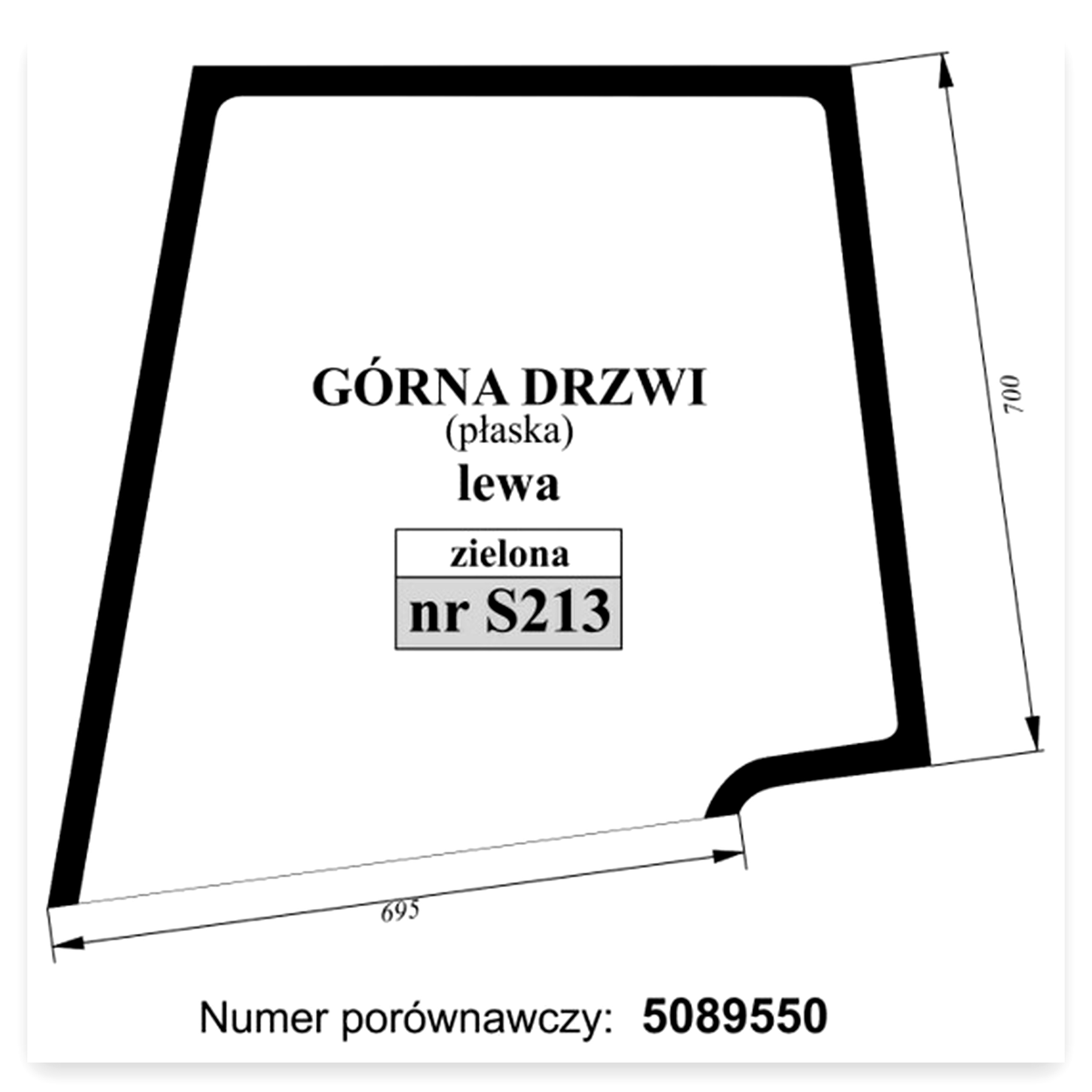 5fe70a43f6bfda788a52484a38b91ccd.jpg Szyba drzwi górna do ciągnika New Holland Td