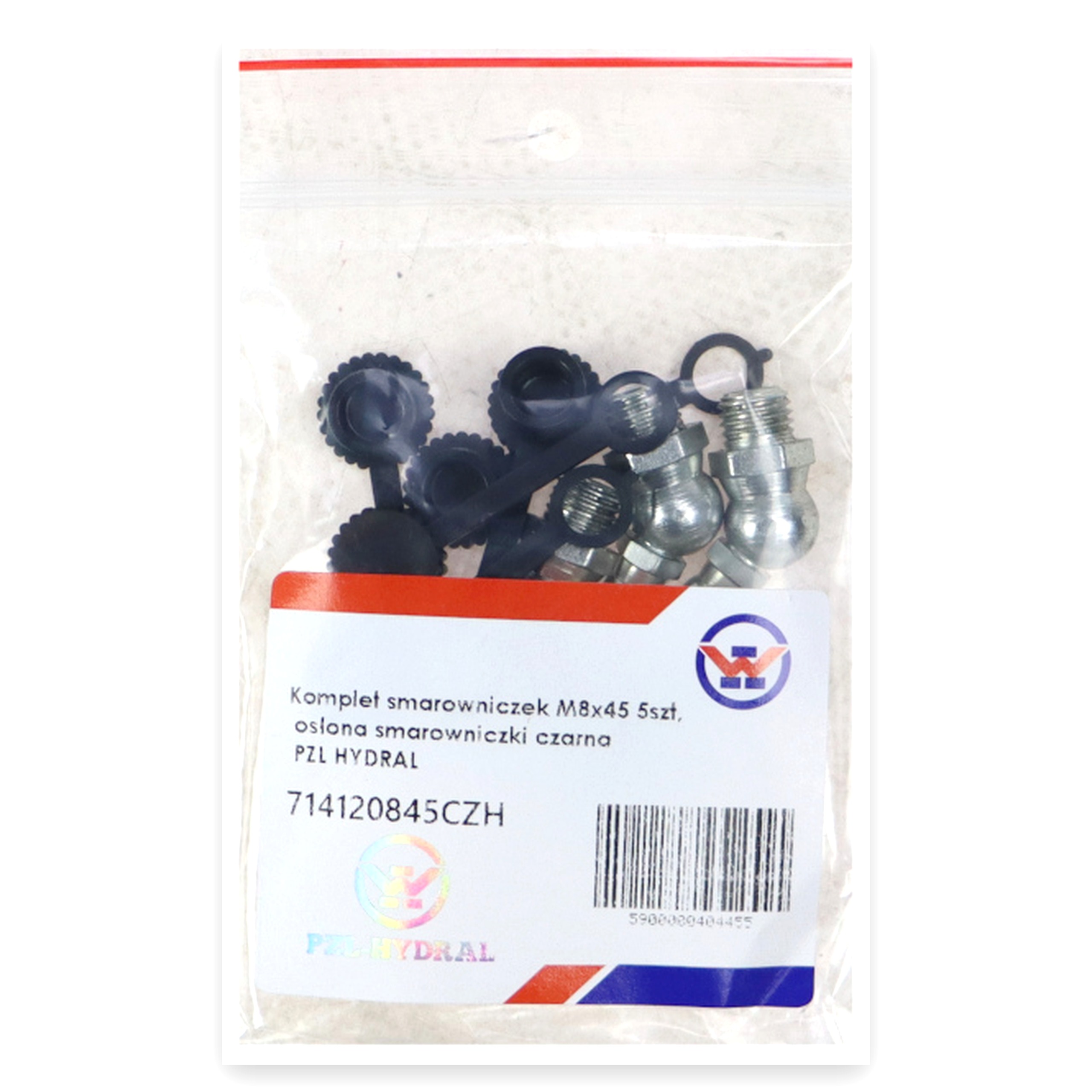 60b067b8ed98223a6599f952cdda2254.jpg Komplet smarowniczek M8x45 5szt, osłona smarowniczki czarna PZL HYDRAL