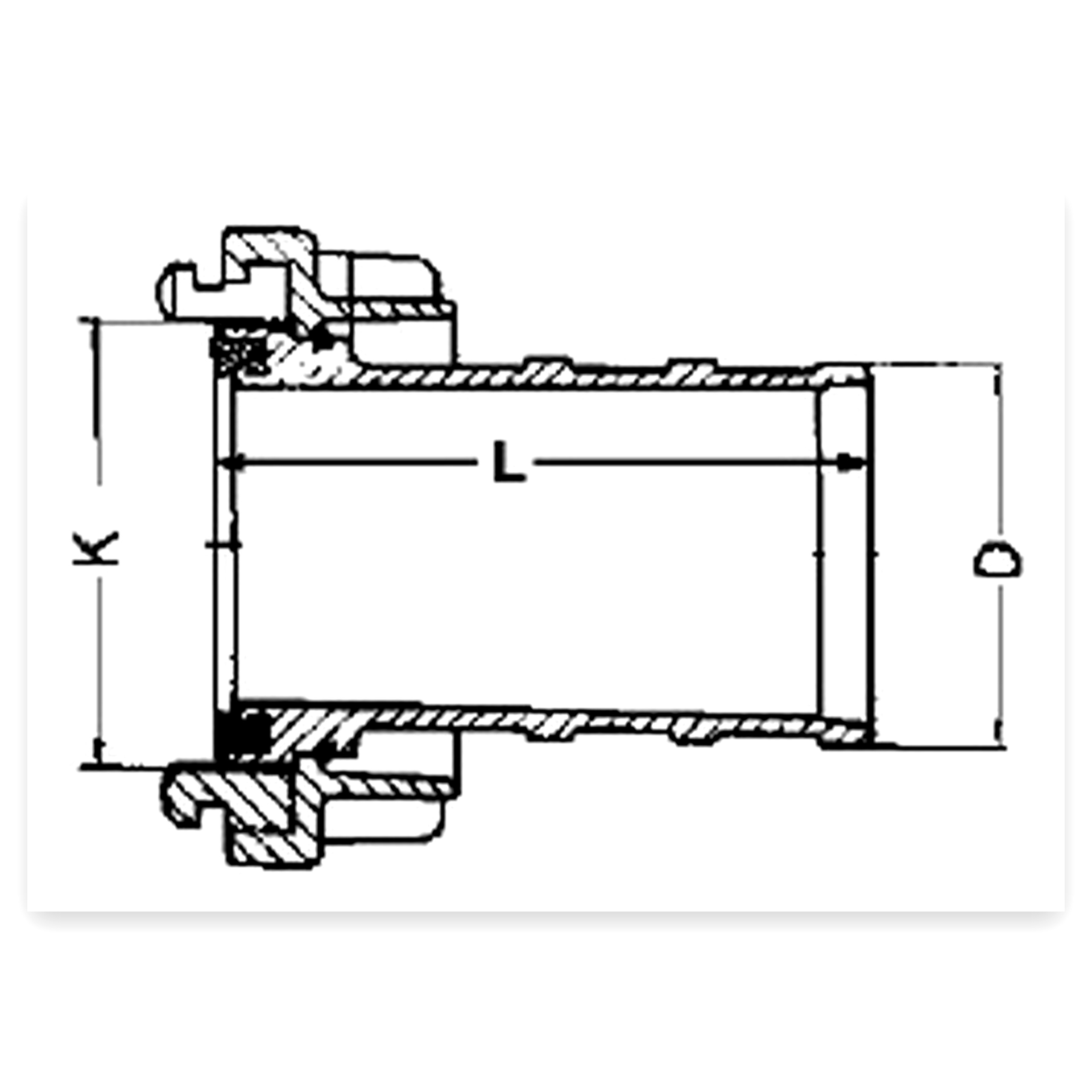 6ab48d1e61f4bbb57cc09342347fb439.jpg Łącznik ssawny STORZ 52 mm z tuleją pod wąż 25 mm aluminiowy PZL