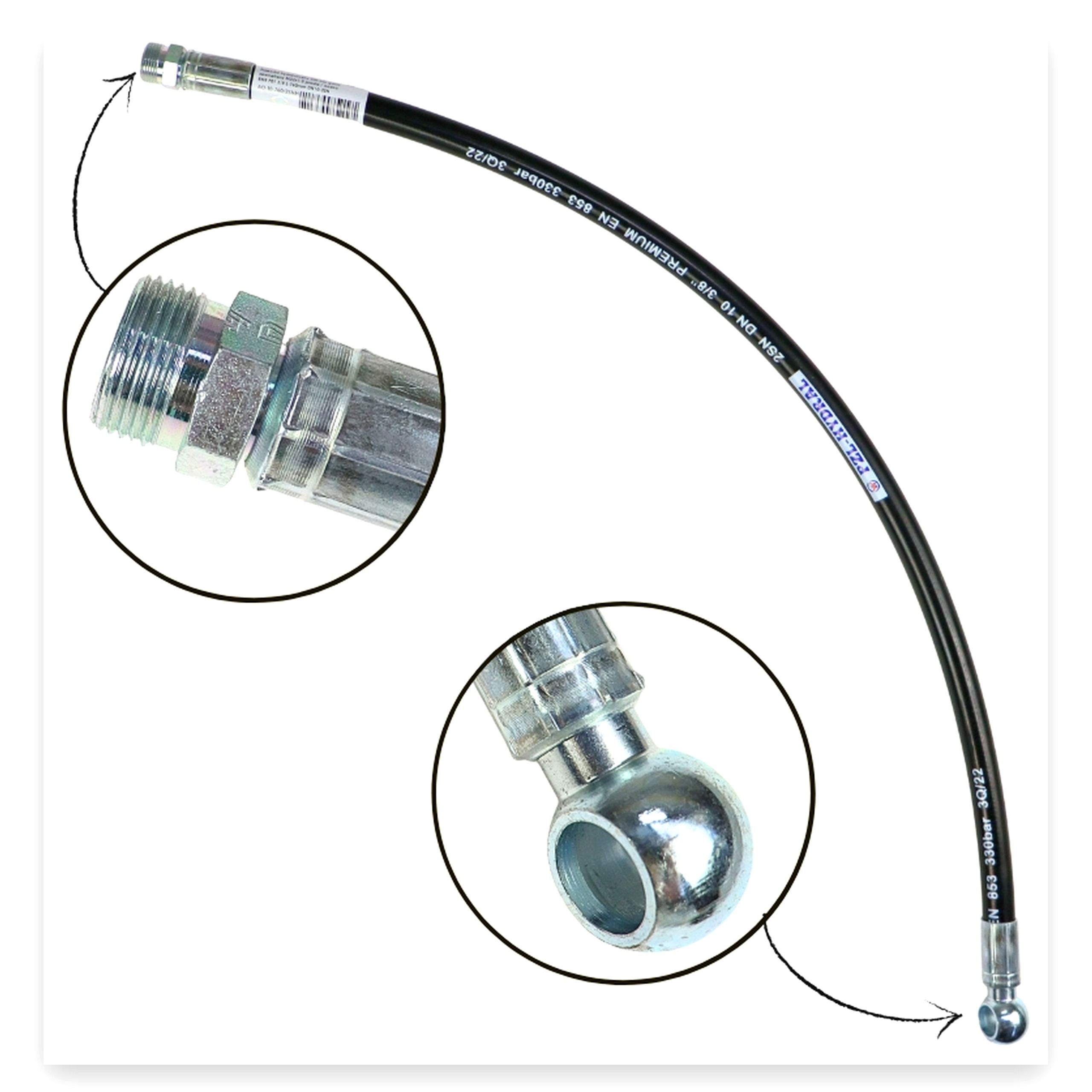 6ef7bbe05165aef012fde3d2bc1e09db.jpg Przewód hydrauliczny 330 bar gwint zewnętrzny M22x1,5 prosta / oczko