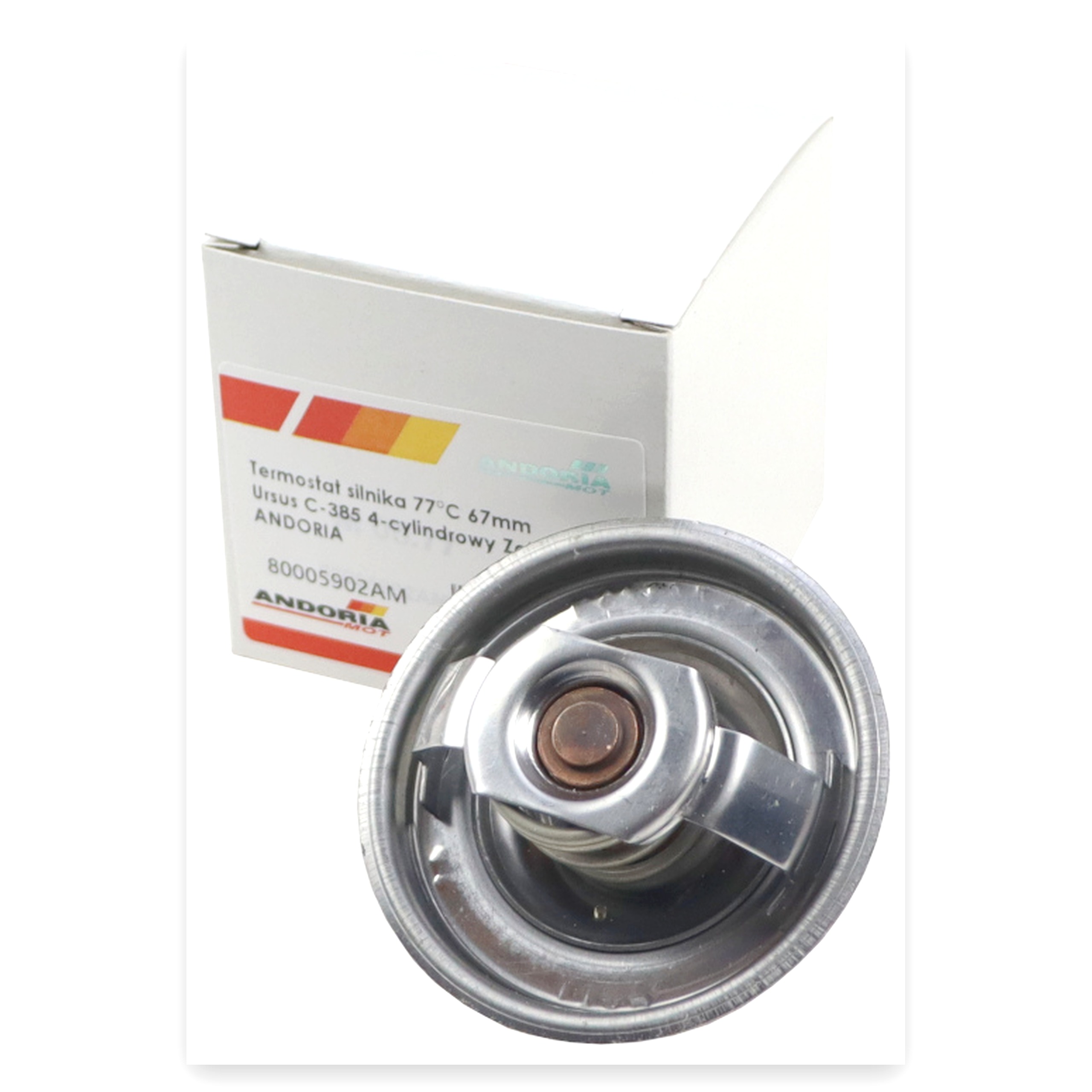 6ff512cf268ac41c2c076bf362e12497.jpg Termostat silnika 77C 67 mm Ursus C-385 4-cylindrowy Zetor ANDORIA