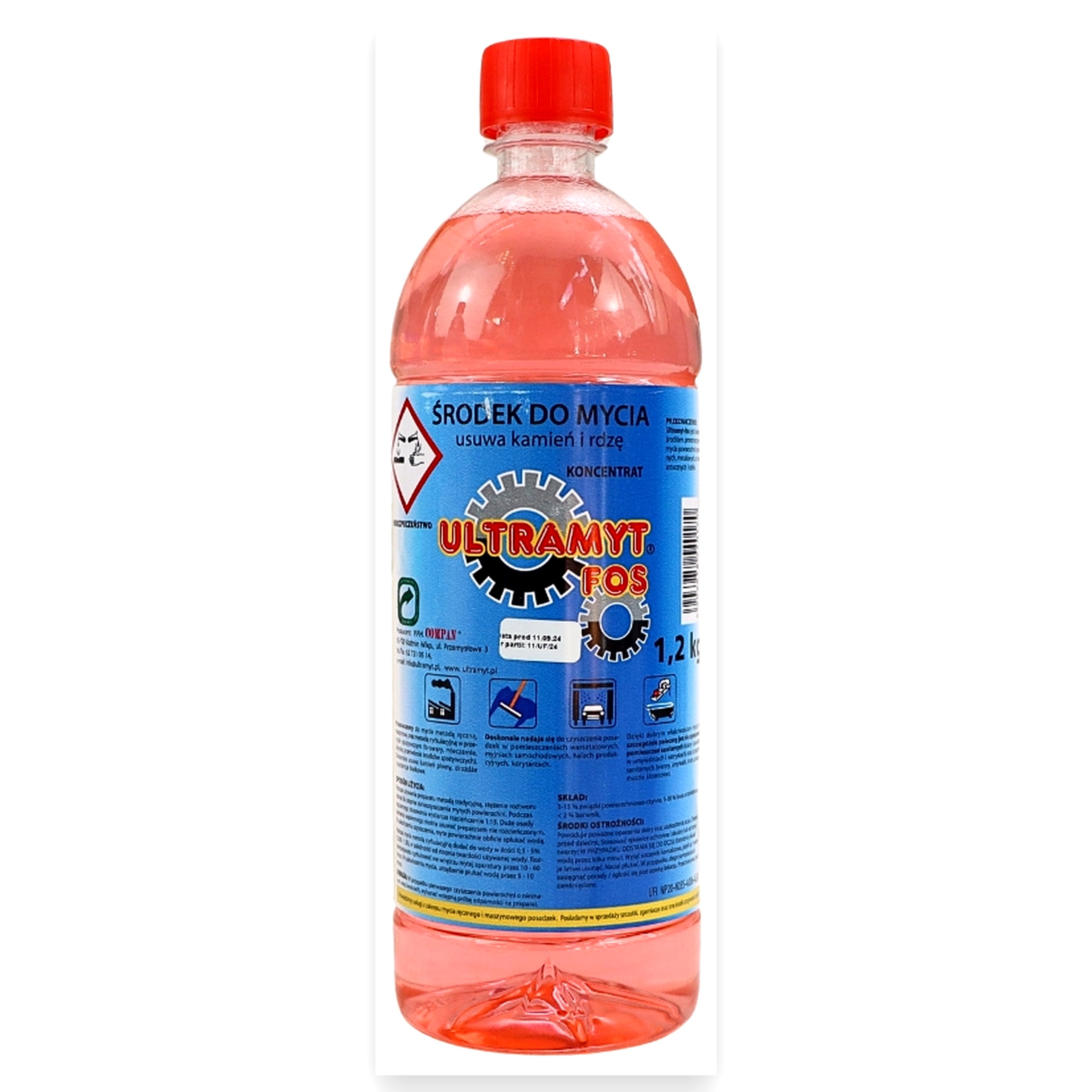 Płyn ultramyt Fos usuwa kamień i rdzę 1,2kg