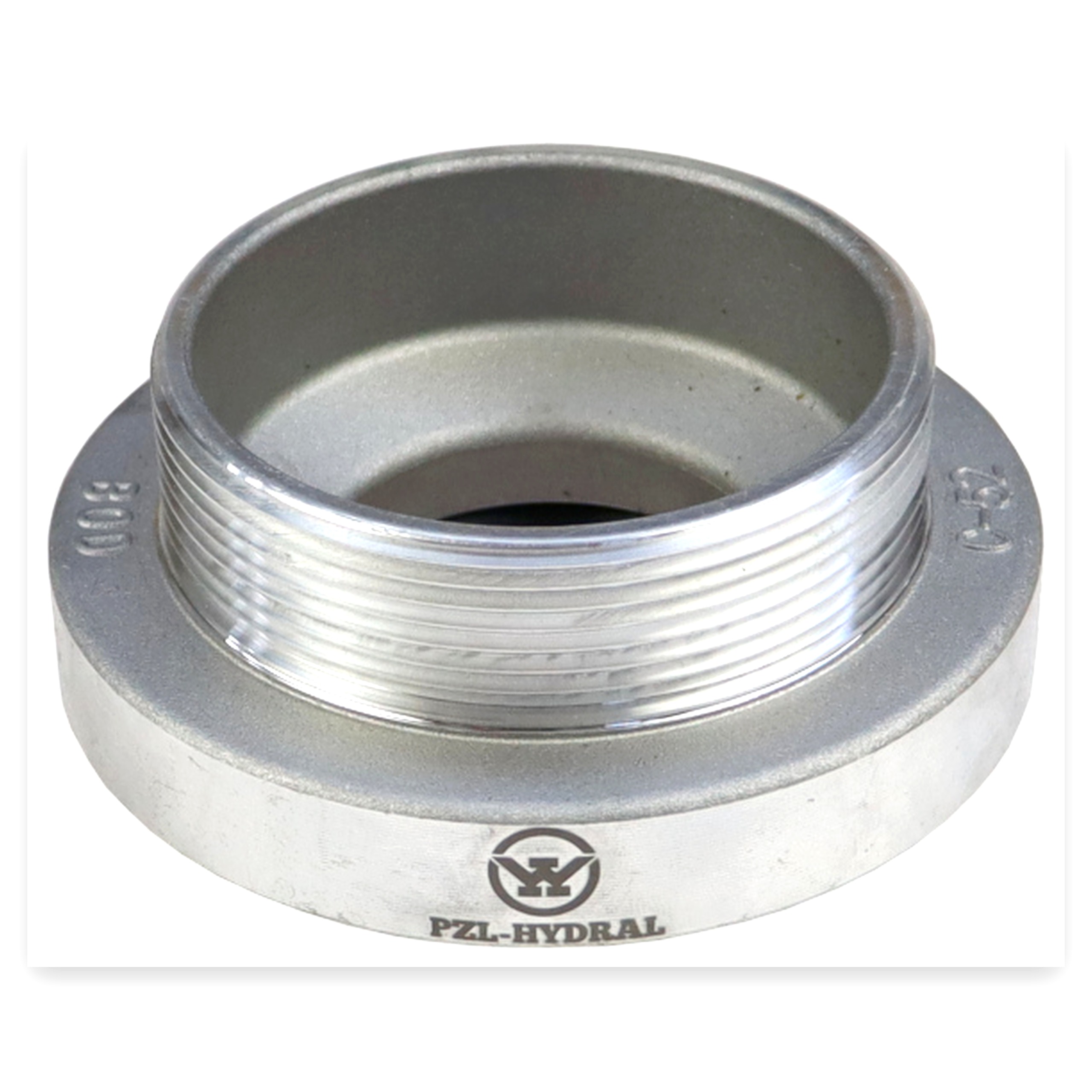 724e5ae7f712af2917253a192b0a83f8.jpg Nasada aluminiowa STORZ 52 mm z gwintem zewnętrznym 2 1/2" PZL HYDRAL