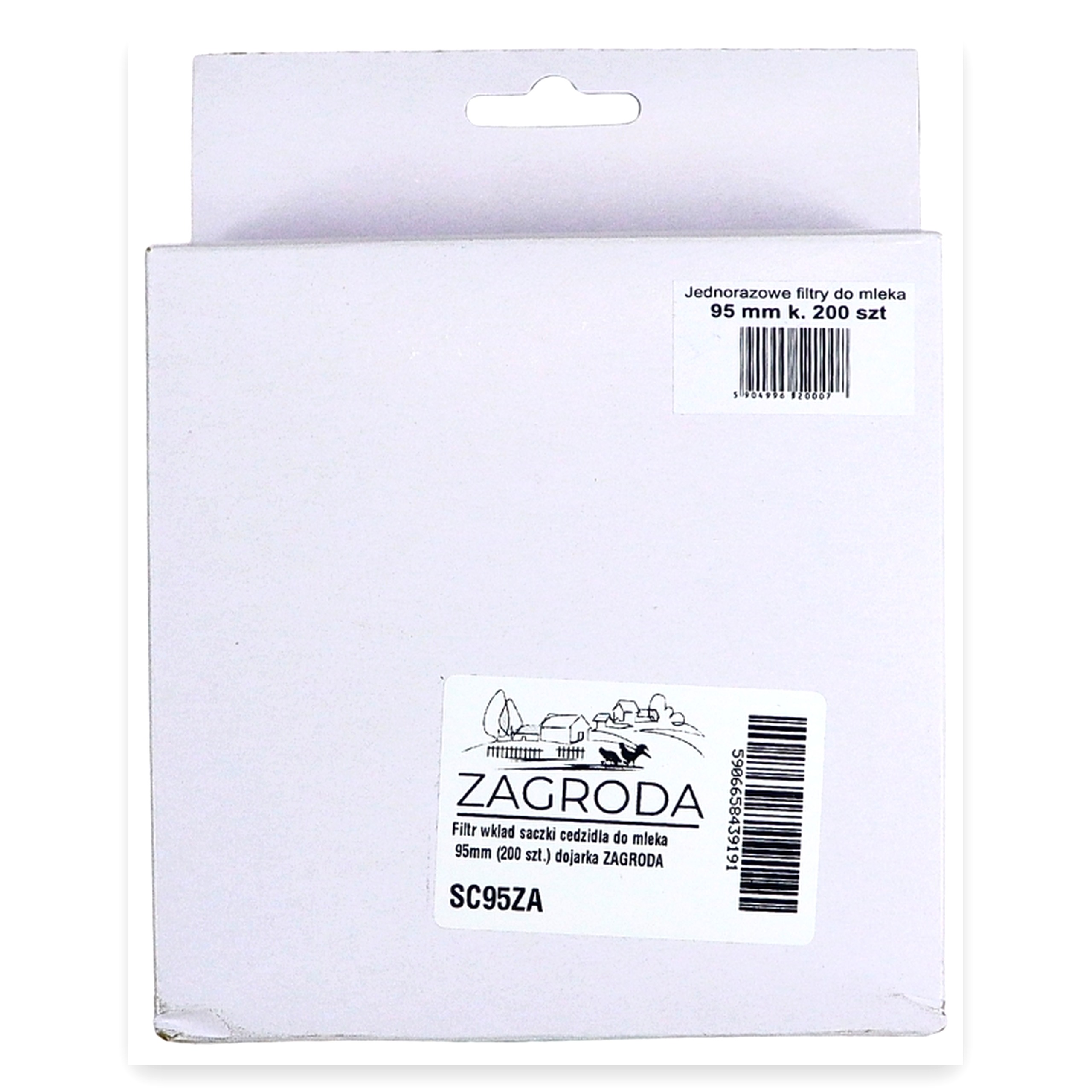 Filtr wkład sączki cedzidła do mleka 95 mm (200 szt.) dojarka ZAGRODA