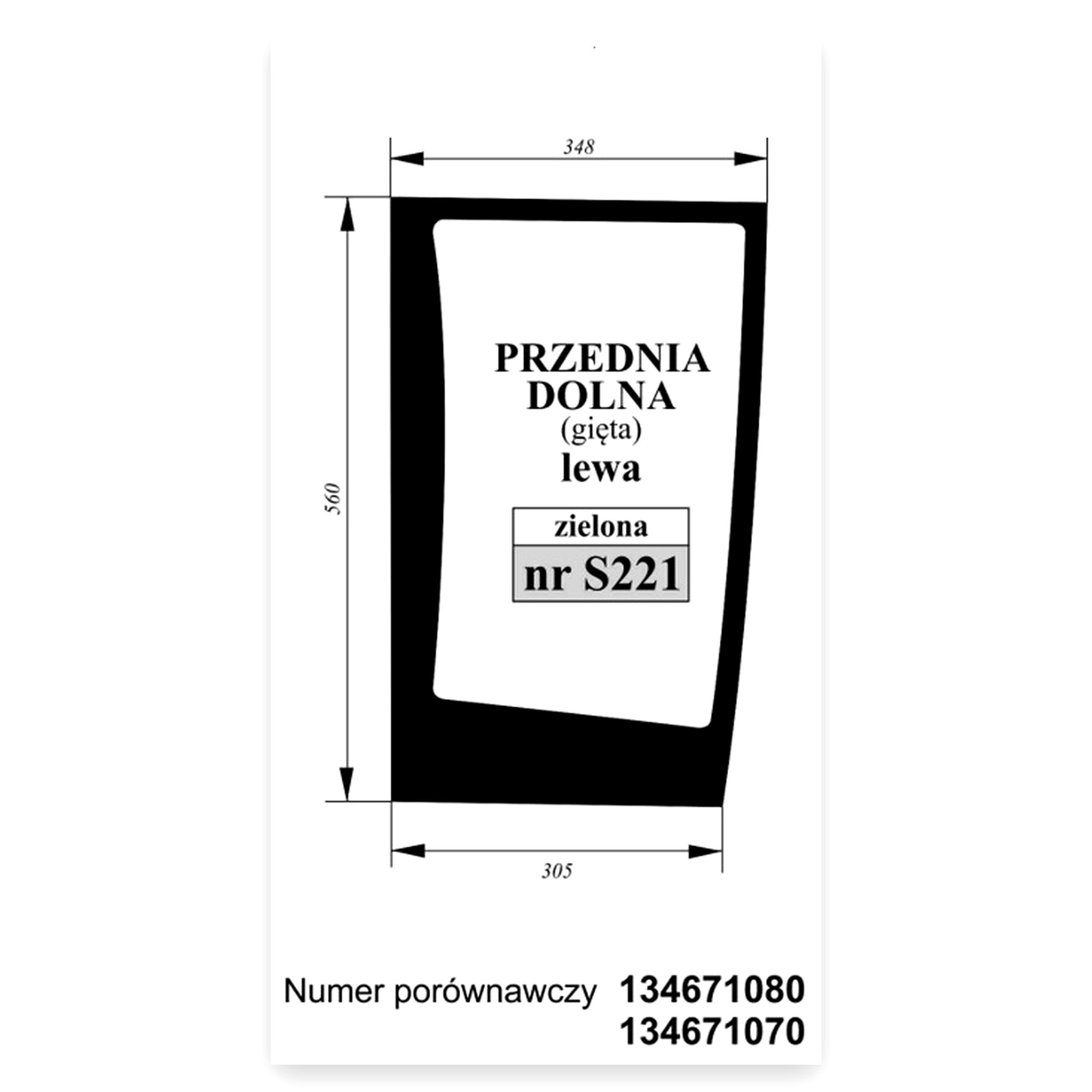 73eebbc62c5e9b42431602e8687b2507.jpg Szyba przednia dolna lewa gięta zielona Case do ciągnika Case Cs