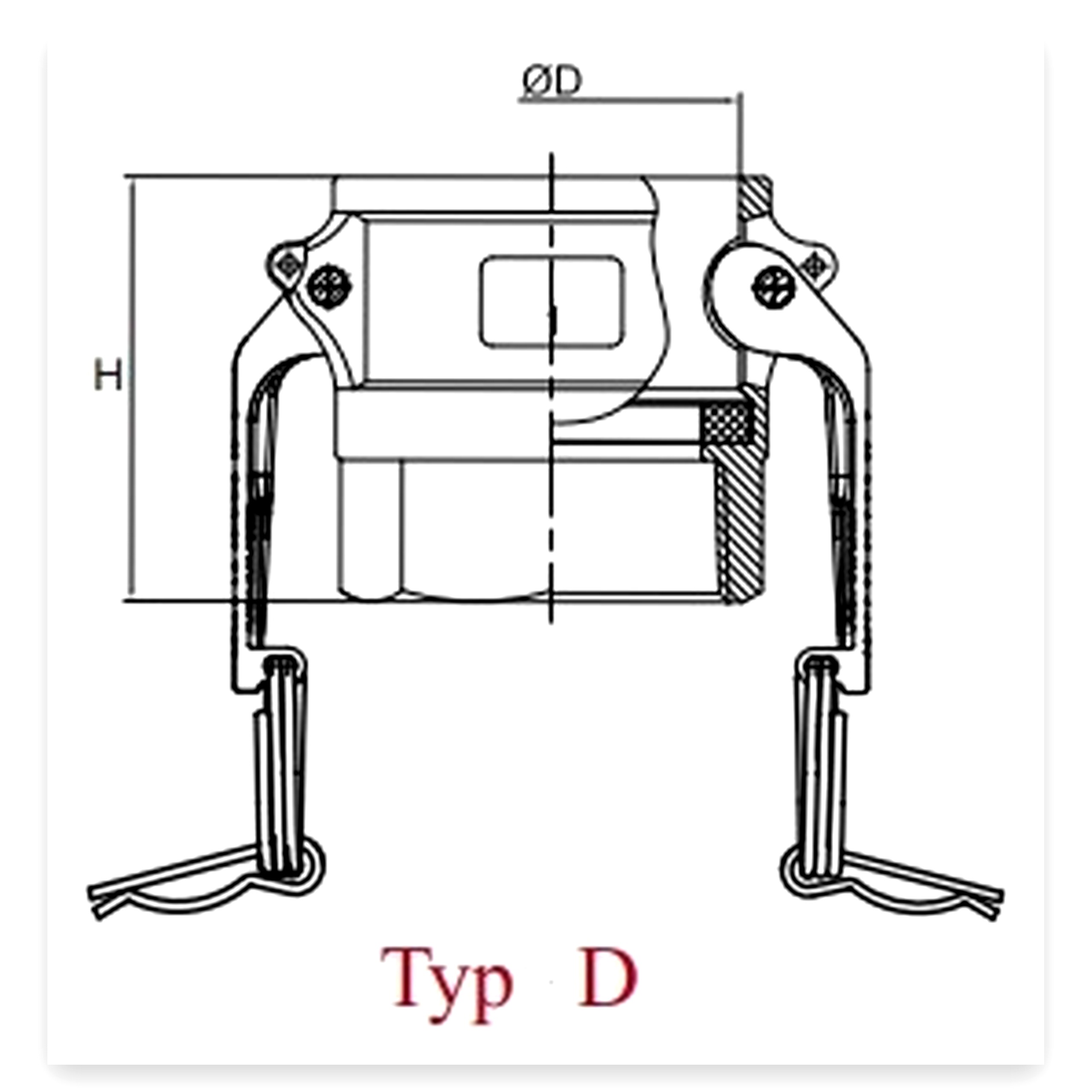 790b6567c1590fdef42f227bccb0868e.jpg Szybkozłącze Camlock coupling gniazdo Typ D aluminium 5" x 127 mm PZL