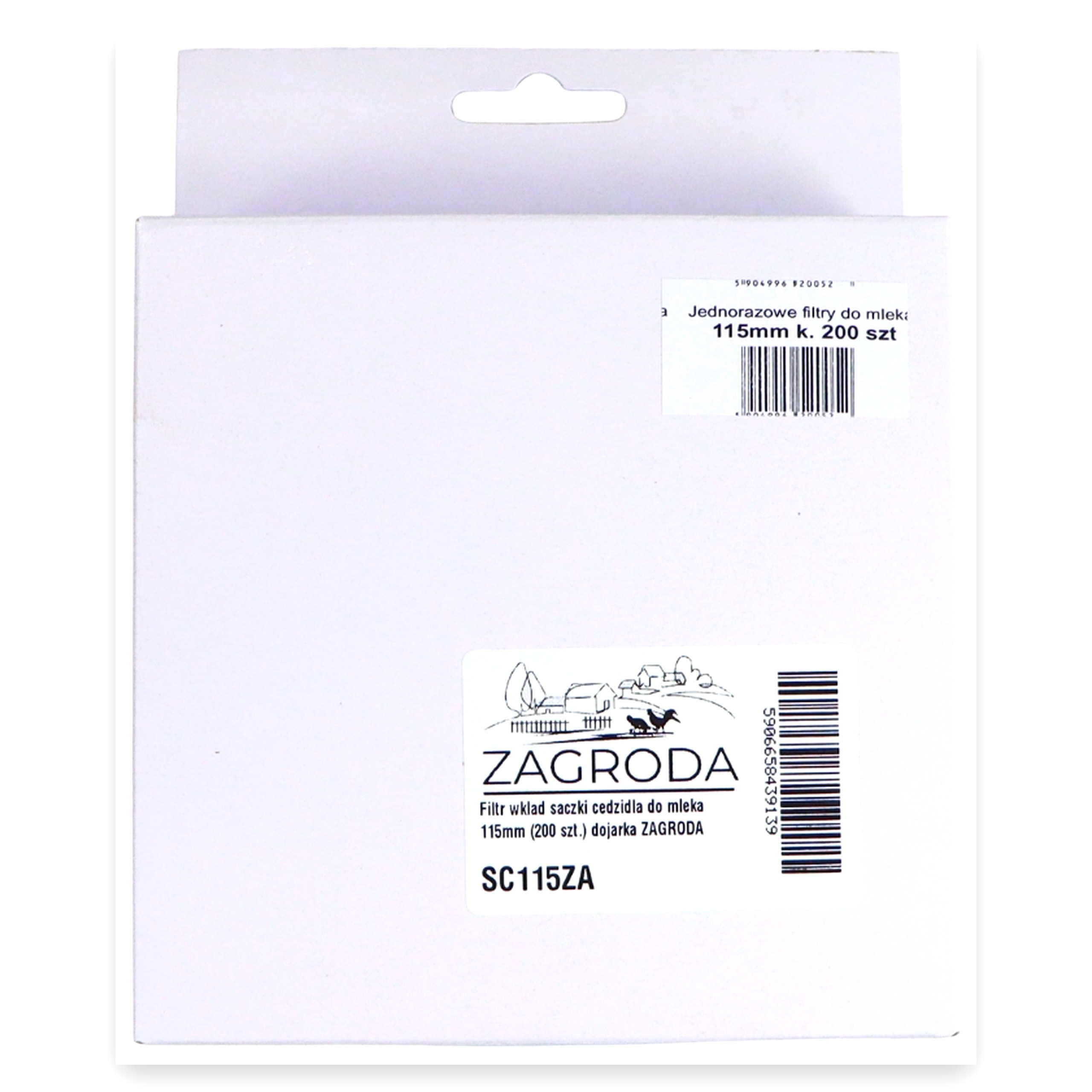 Filtr wkład sączki cedzidła do mleka 115 mm (200 szt.) dojarka ZAGRODA