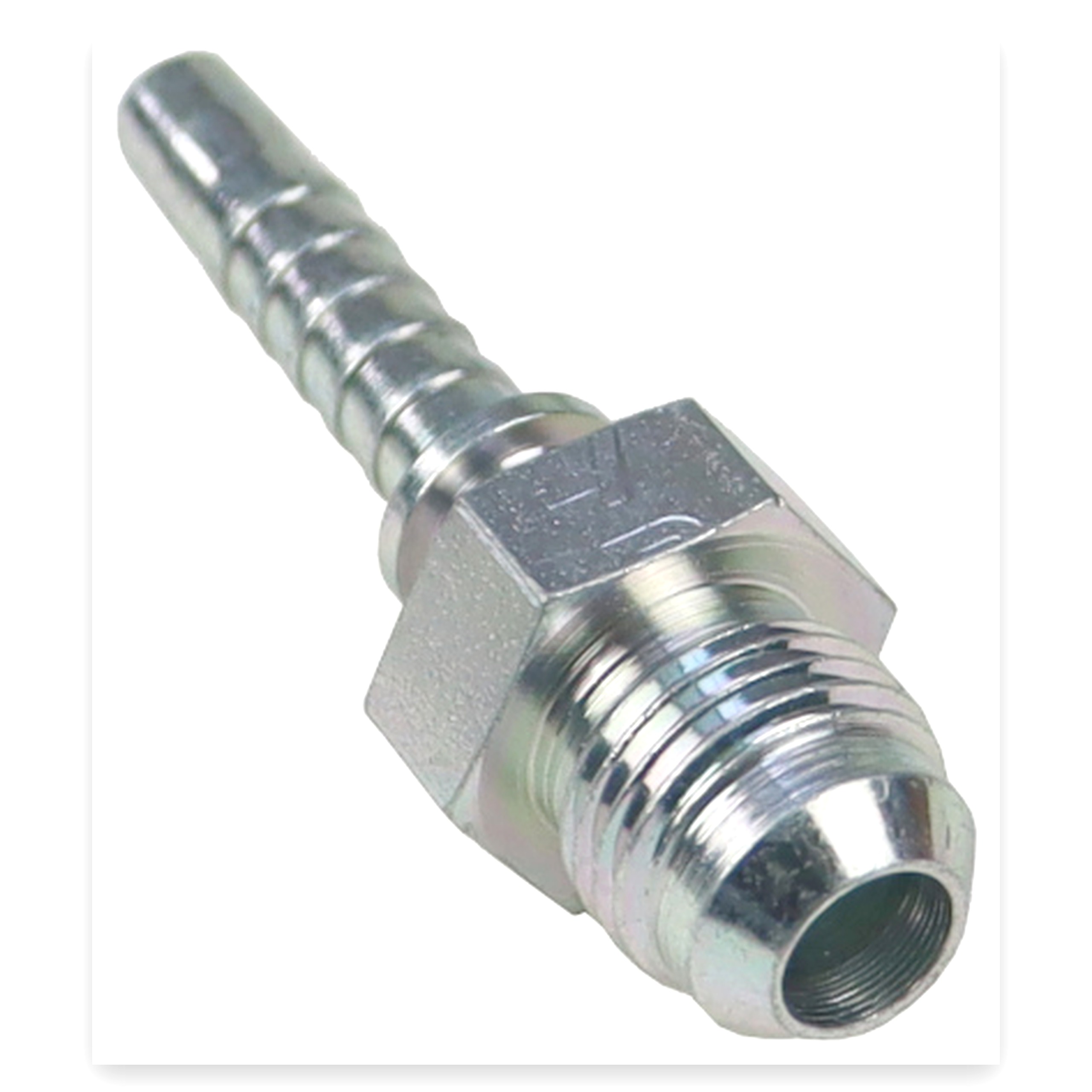 7aedb3f7f9d03cf53a2c99647aeaab43.jpg Końcówka zakucie hydrauliczne JIC AGJ DN06 9/16 - 18 UNF (sprzedawane po 5) Premium HYDRAL