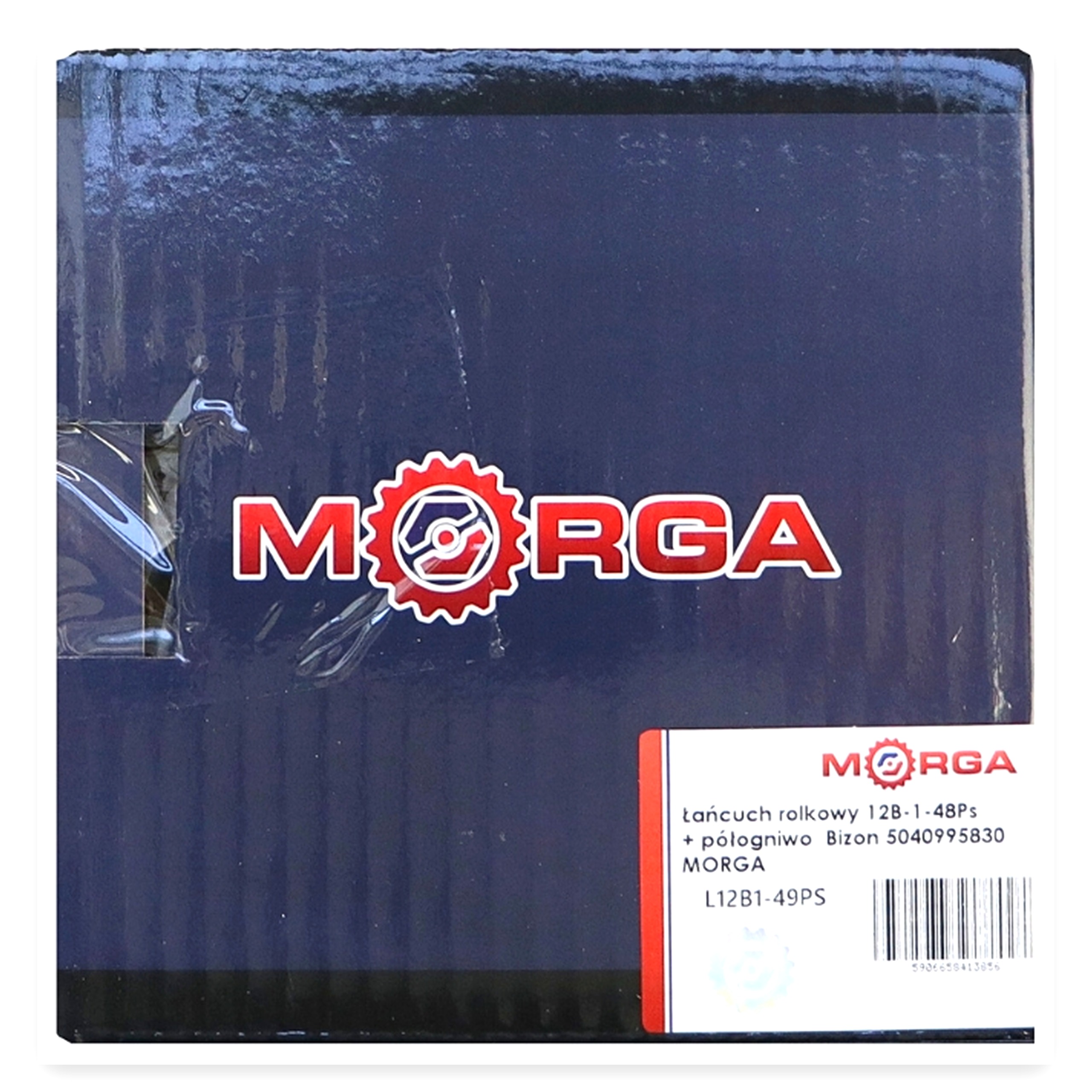 7d85d9d76859687a1c337942345dda65.jpg Łańcuch rolkowy przekładni nagarniacza motowideł 48Ps Bizon MORGA