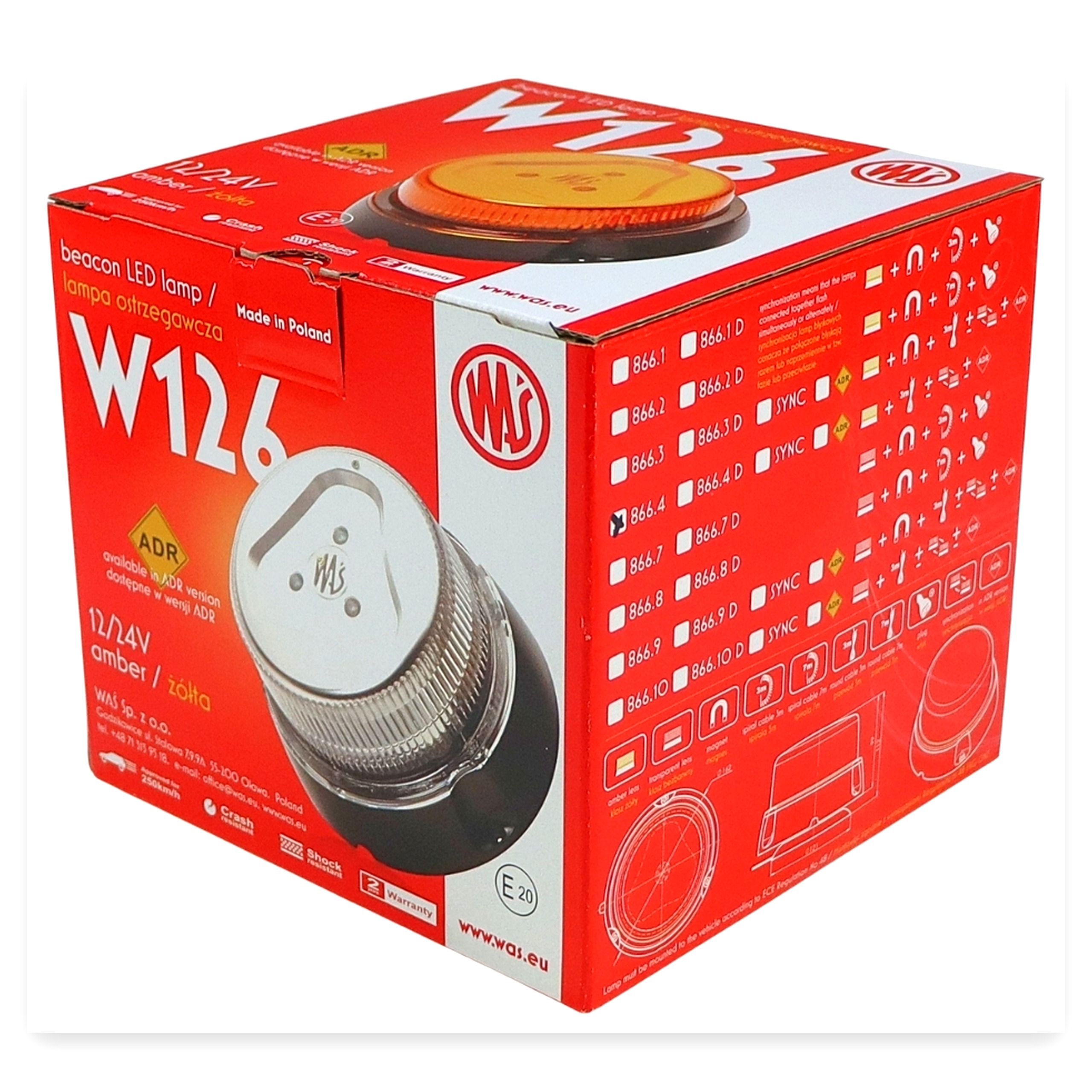 7e78eb557d7bdf31c0cbd3e7a1351d24.jpg Lampa ostrzegawcza LED V błyskowa kogut IP66 mocowanie na wkręty
