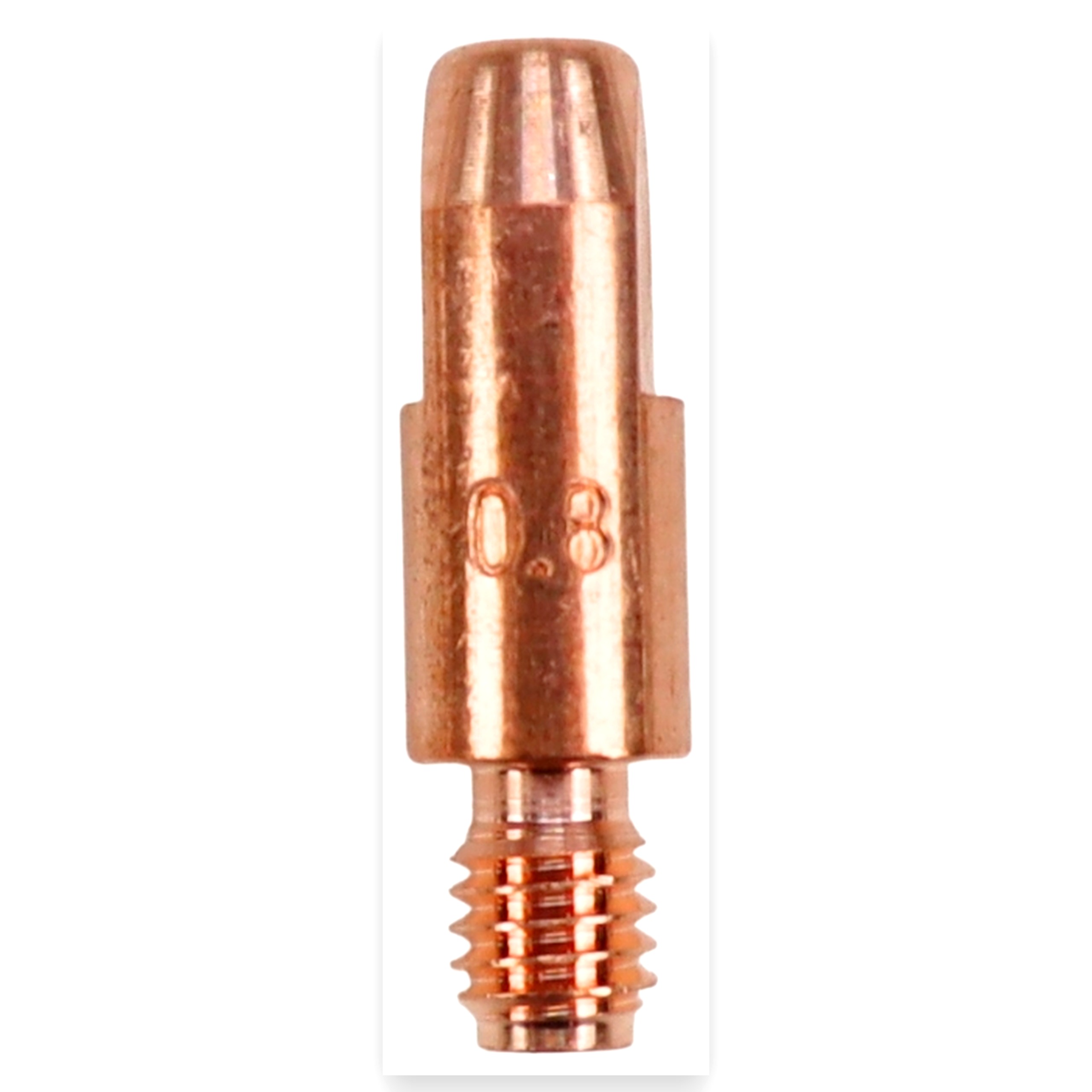 8d91a45358a9d9709cda360e9818cbd2.jpg Końcówka prądowa do uchwytów spawalniczych Mig / Mag 24 FI-0,8 mm