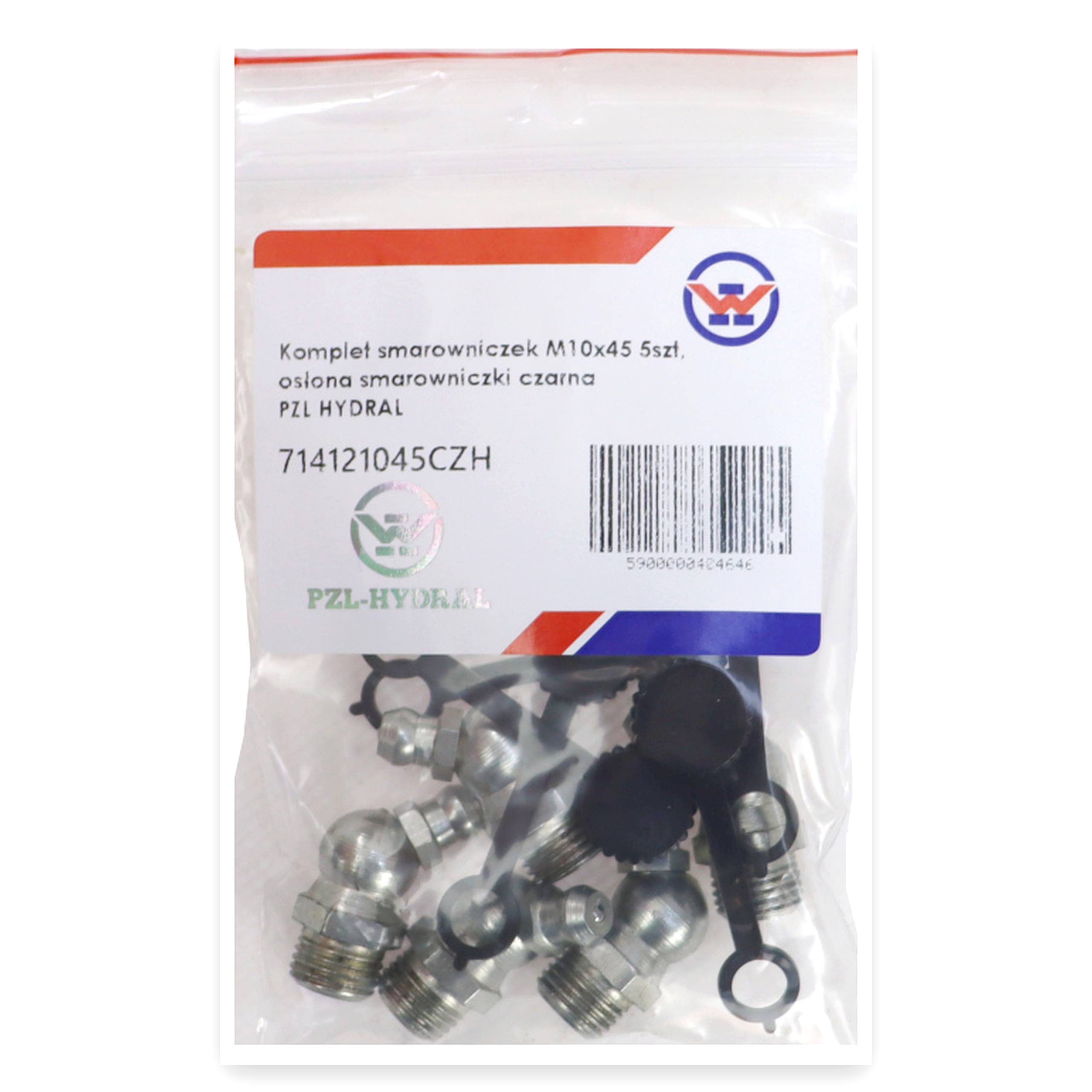 965527e2034718755c50639bfe10124e.jpg Komplet smarowniczek M10x45 5szt, osłona smarowniczki czarna PZL