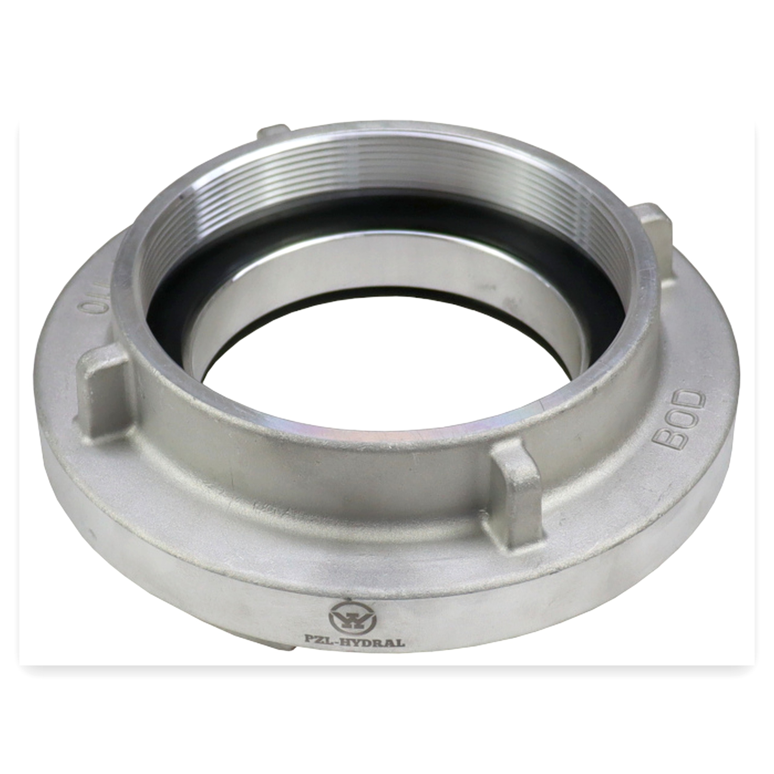 98c83c8ca0a80bf8330a1f37807f3a4a.jpg Nasada aluminiowa STORZ 110 mm z gwintem wewnętrznym 4 1/2" PZL HYDRAL