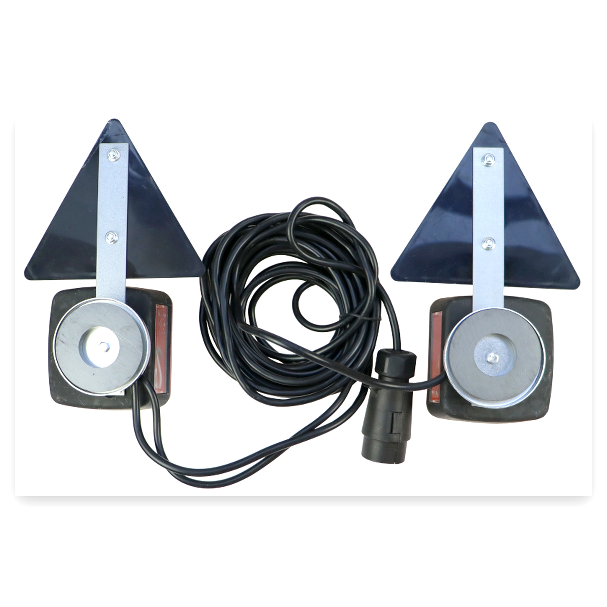 ac8604a03affe6b2634442ce9342a28f.jpg Zestaw oświetleniowy przyczepy z trójkątami lampy na magnesy kompletny