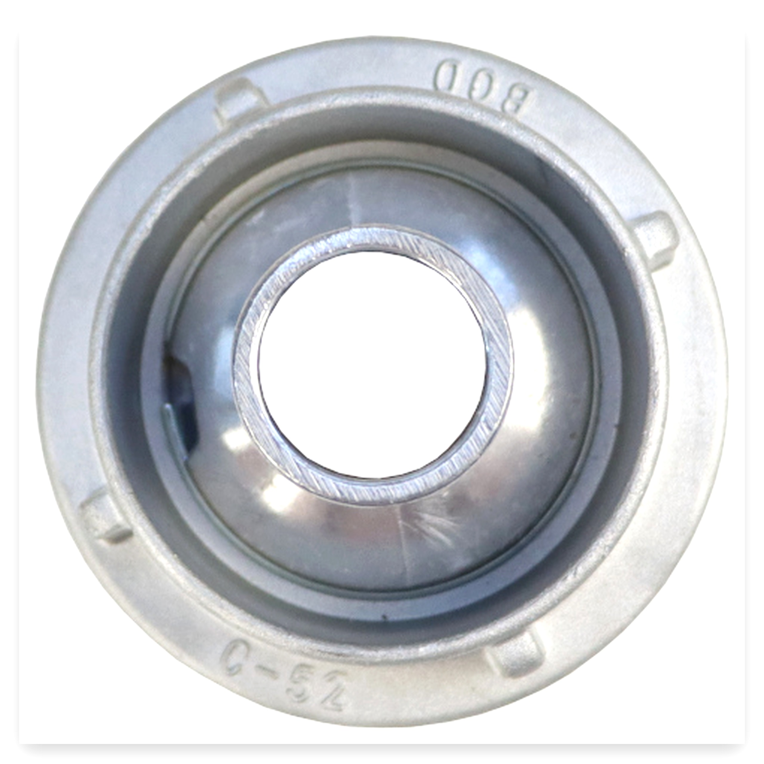 ad00f13fcd4e4c0c0cb49998ebe16a53.jpg Łącznik ssawny STORZ 52 mm z tuleją pod wąż 32 mm aluminiowy PZL