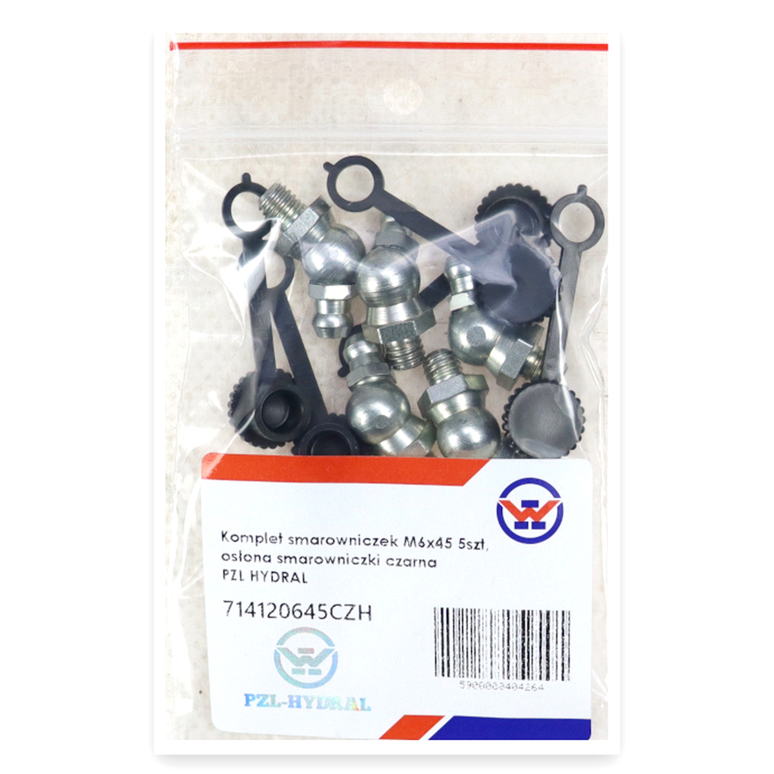 ad177a3d55779d5f1d8f07a5abe3a046.jpg Komplet smarowniczek M6x45 5szt, osłona smarowniczki czarna PZL HYDRAL