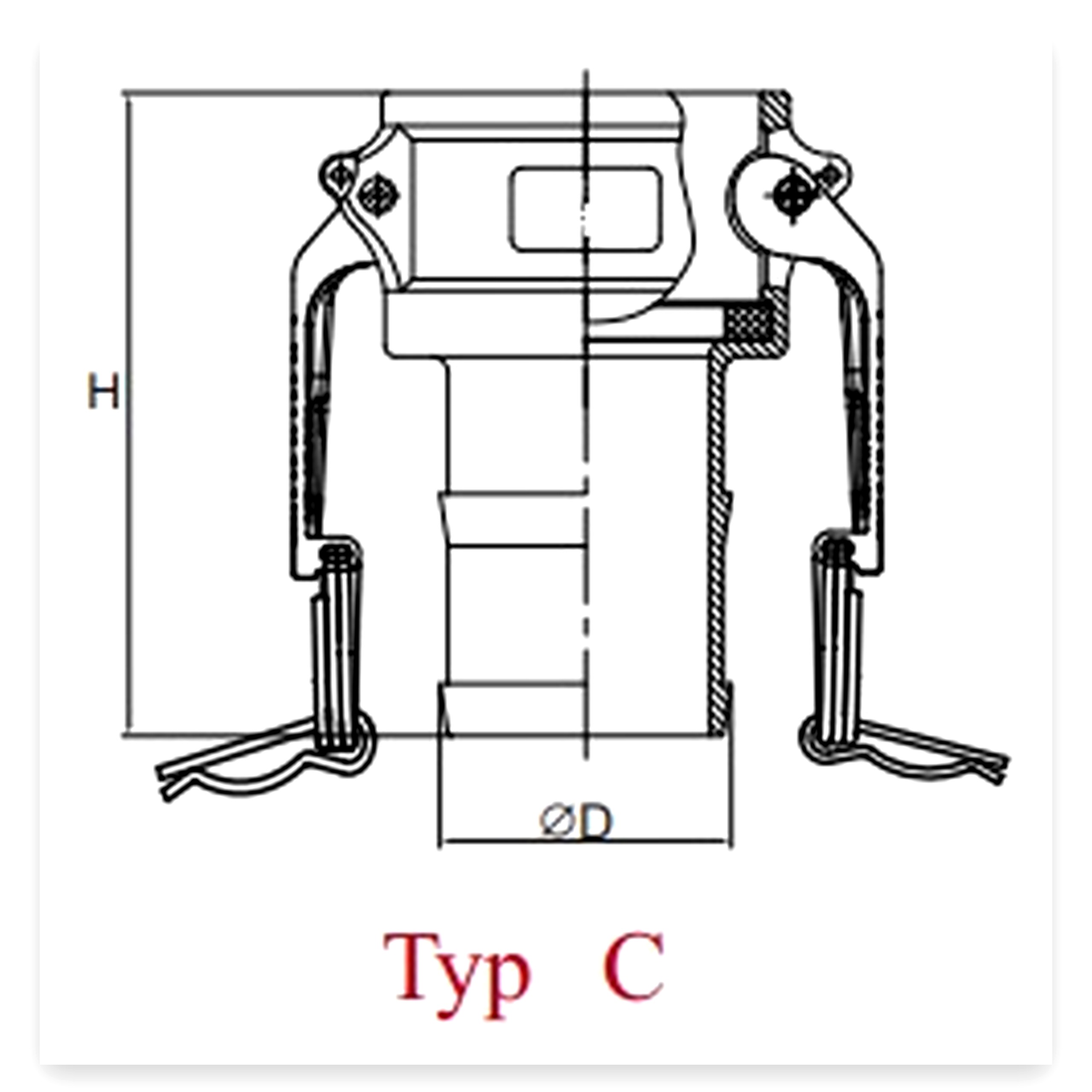 b30523b995b2406b70d91d7cf85265eb.jpg Szybkozłącze Camlock coupling gniazdo Typ C aluminium 1/2" x 13 mm PZL