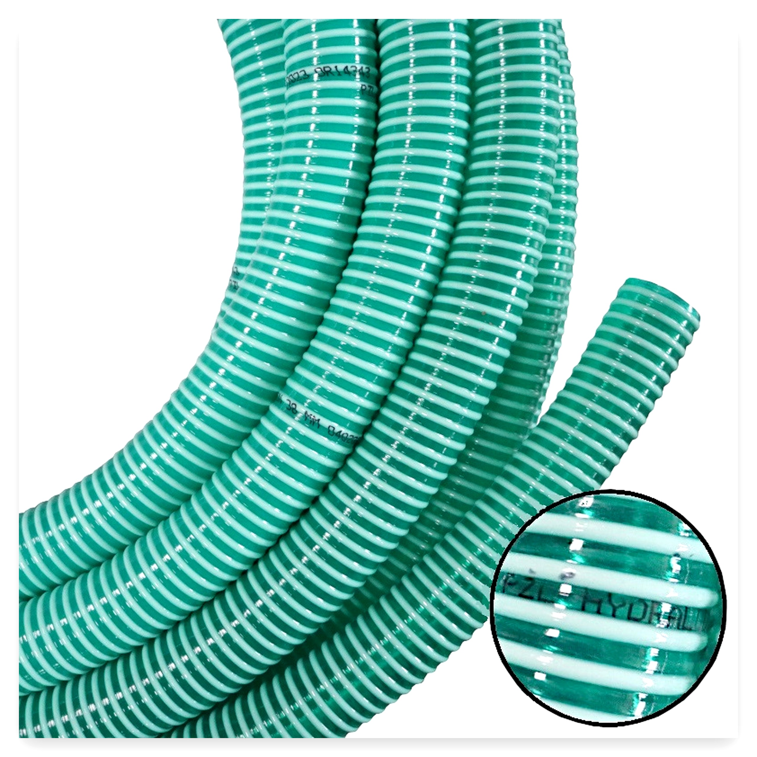 b389697984ea15f543c1aadfe9d58661.jpg Wąż asenizacyjny PVC/PCV ssawno - tłoczący DN38 ( sprzedawany na
