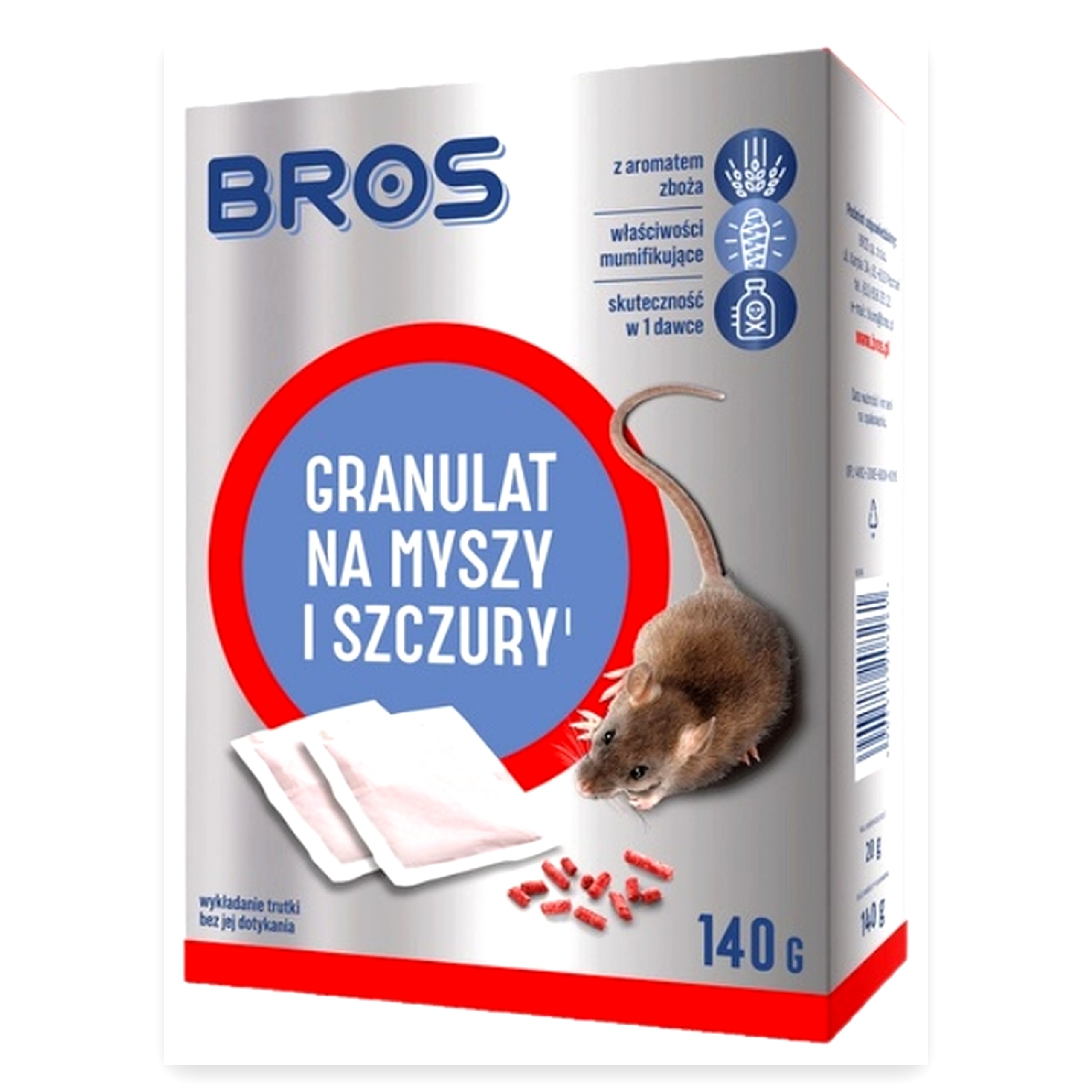 ba6a13ac185ebc06198023aee9013768.jpg Środek granulat trutka na myszy i szczury 140g Bros