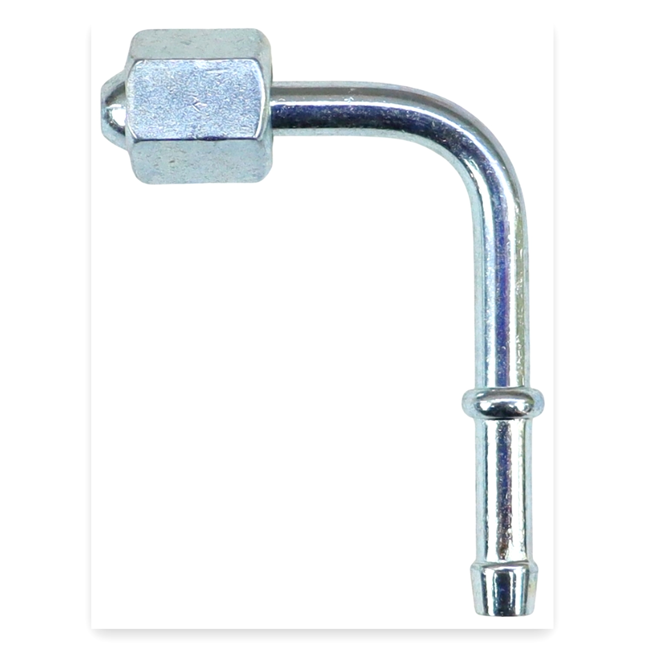 Końcówka rurka wygięta gwint wewnętrzny 90 DN03 M10x1 na wąż 4-5 mm (