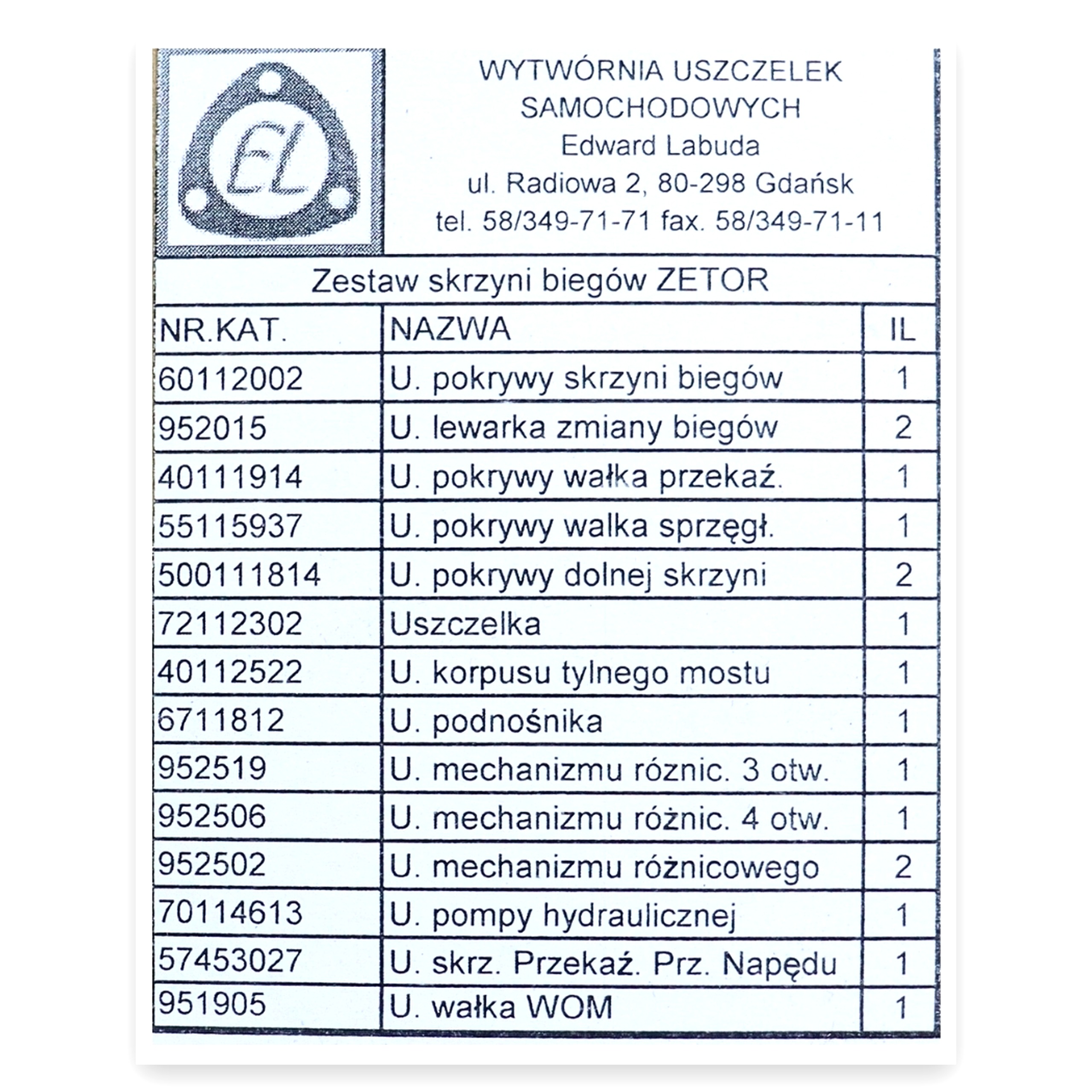 c8dddd13c0c9e96b9d0d86d843eab72b.jpg Komplet uszczelek skrzyni do ciągnika Zetor