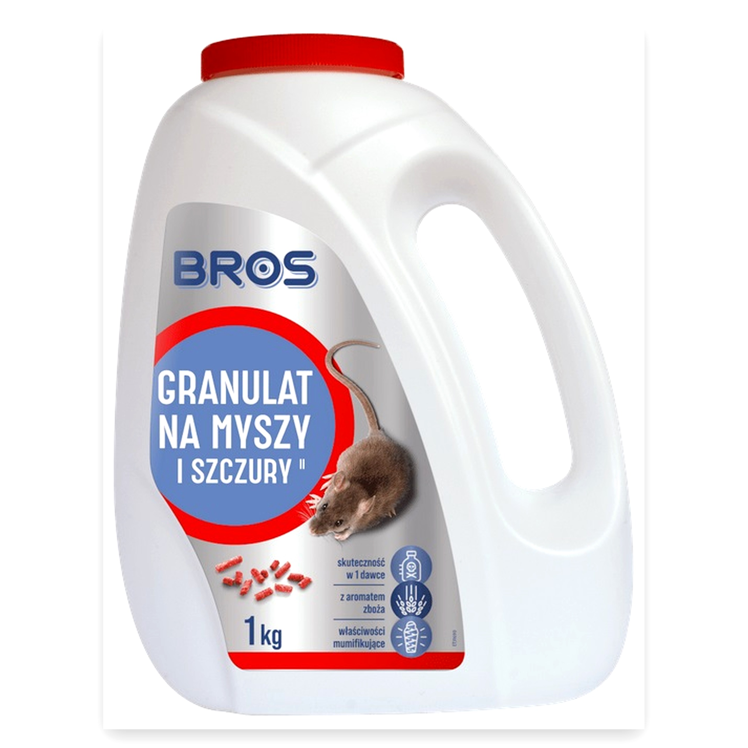 cd7688eb0117fccb96be042c3ec04608.jpg Środek granulat trutka na myszy i szczury 1kg Bros