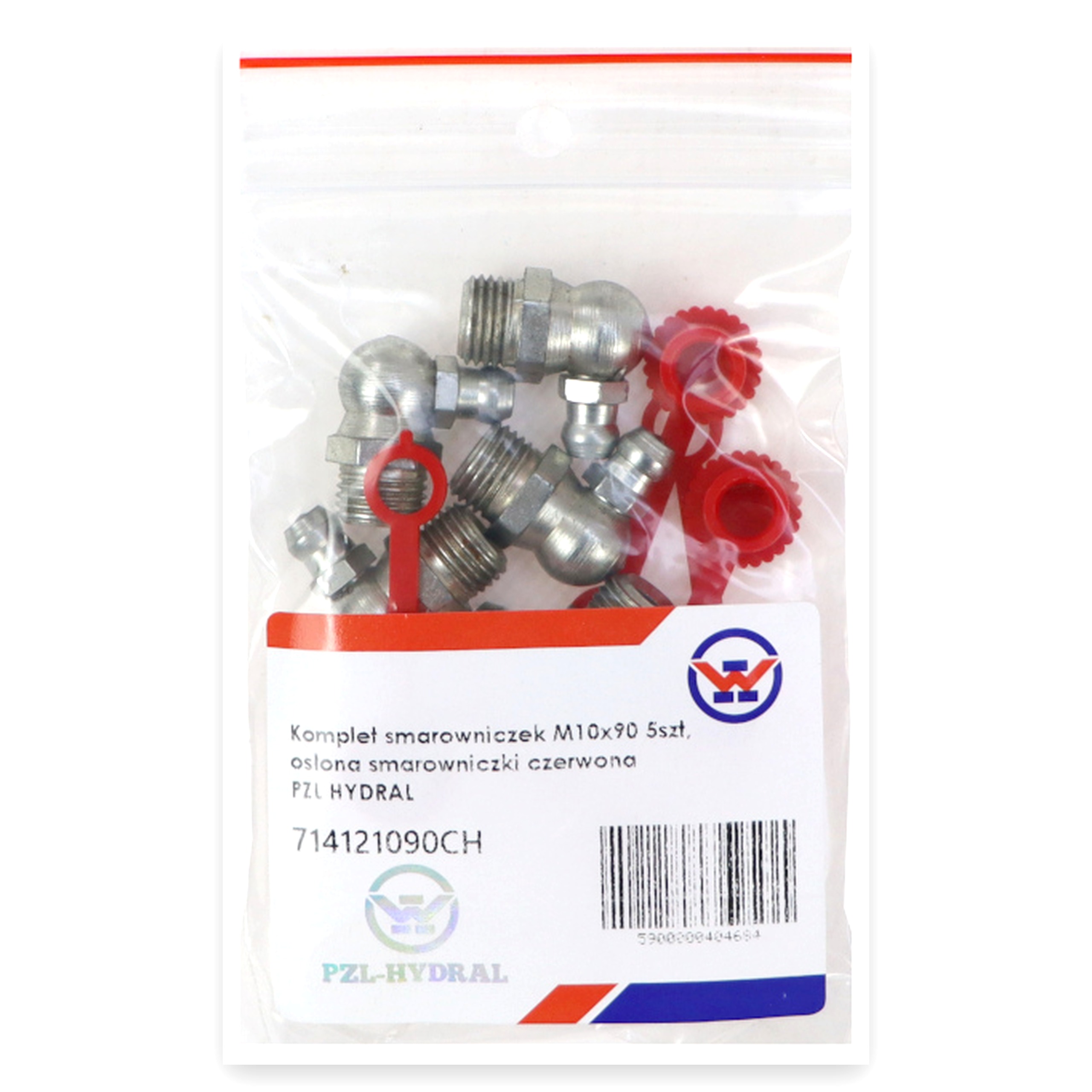 d03edfd3fde1fa60223f6f01b85718f5.jpg Komplet smarowniczek M10x90 5szt, osłona smarowniczki czerwona PZL