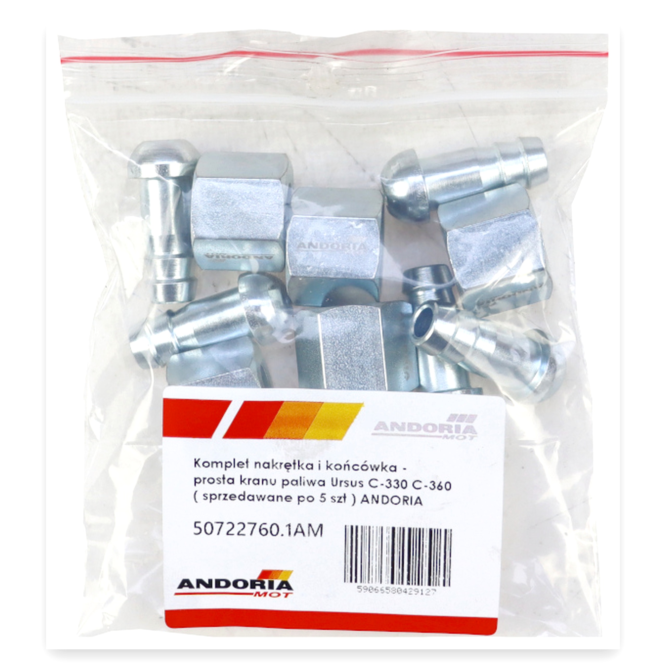 d07d0028bdd34ea2d29a501e449b4bcd.jpg Komplet nakrętka i końcówka - prosta kranu paliwa Ursus C-330 C-360 ( sprzedawane po 5 szt ) ANDORIA widoczna cena za 1 sztukę