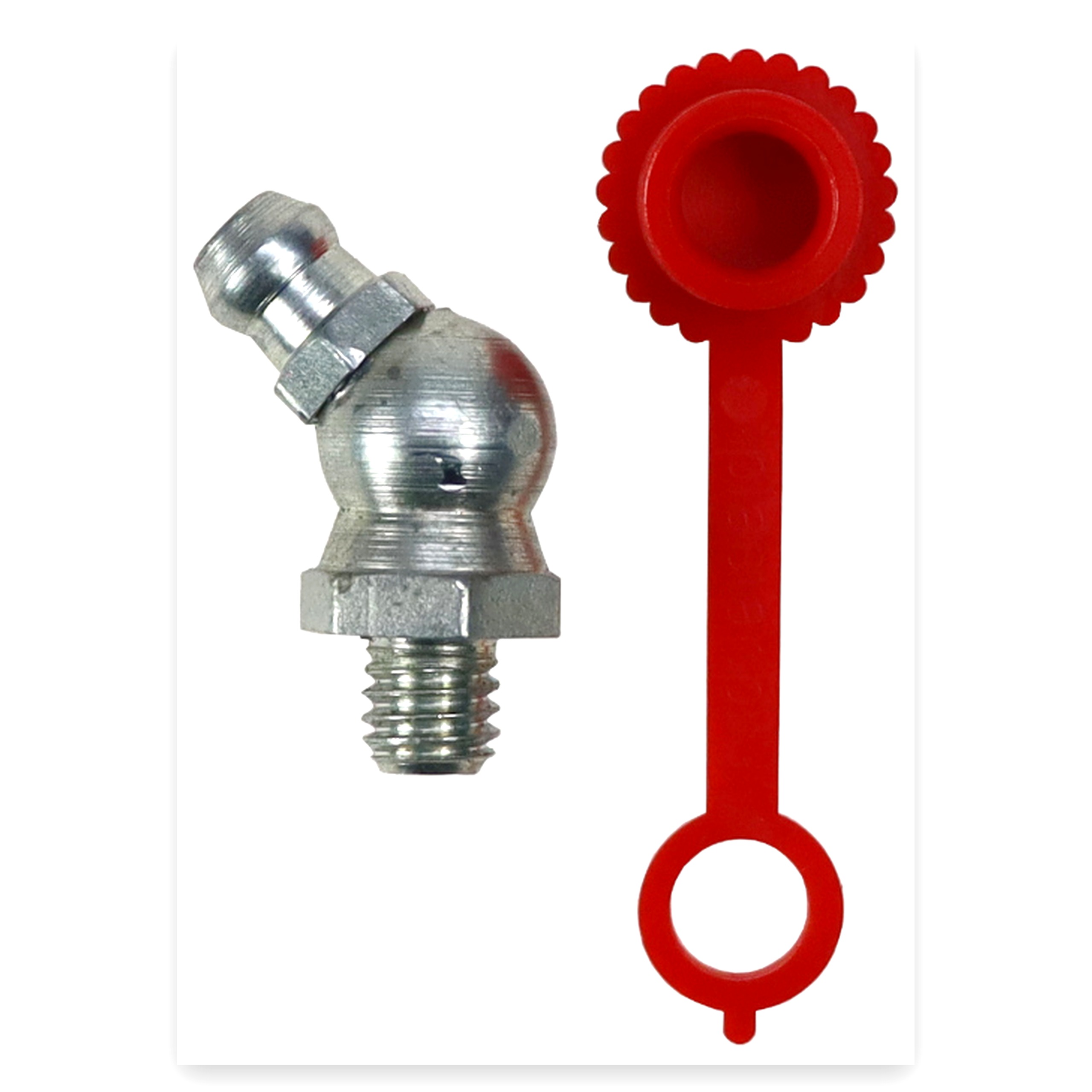 d590bdc01af2039c6e0b8f8ccd2b77bf.jpg Komplet smarowniczek M6x45 5 szt, osłona smarowniczki czerwona PZL