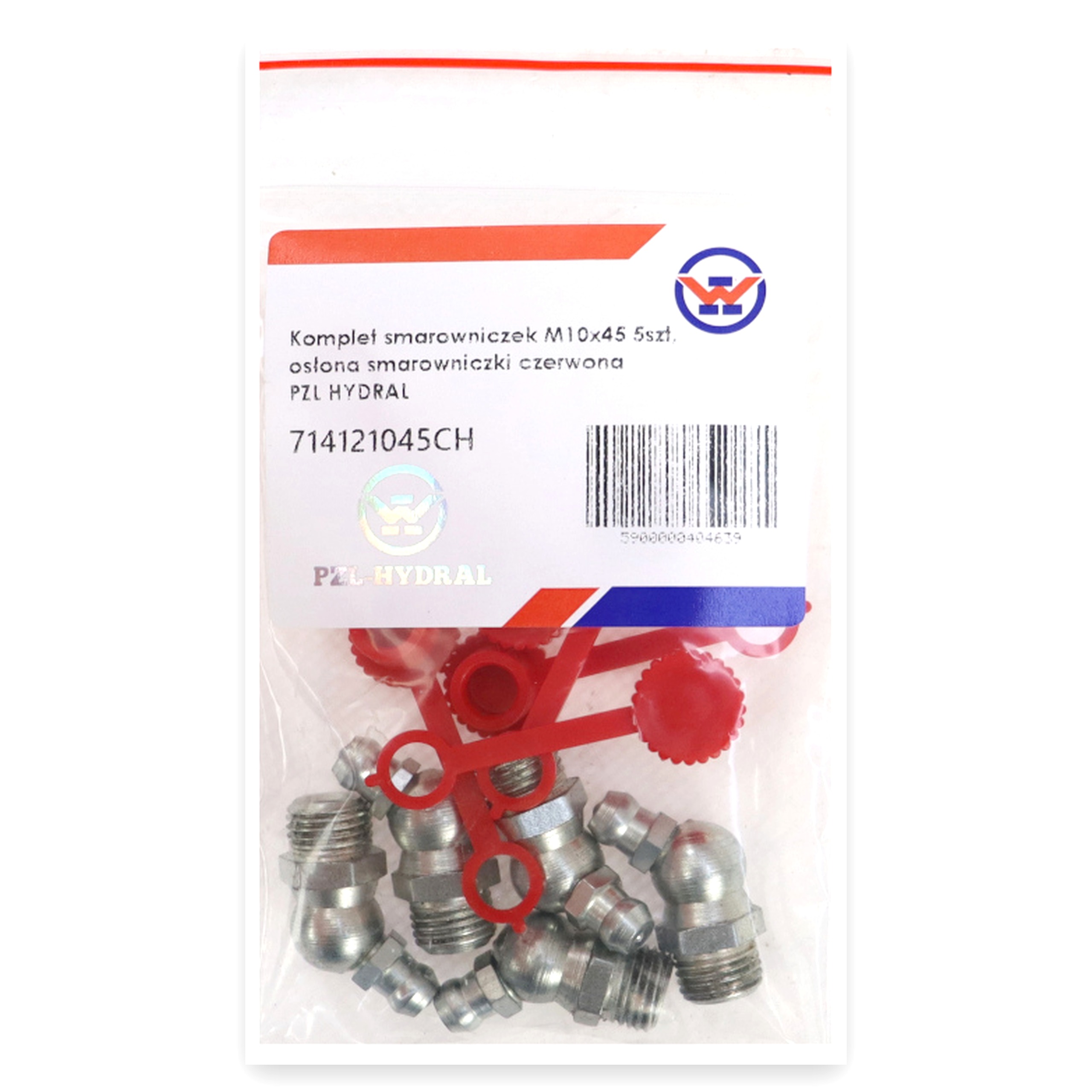 da3a0a3757ddbdb4f04d03f36f488a5d.jpg Komplet smarowniczek M10x45 5szt, osłona smarowniczki czerwona PZL