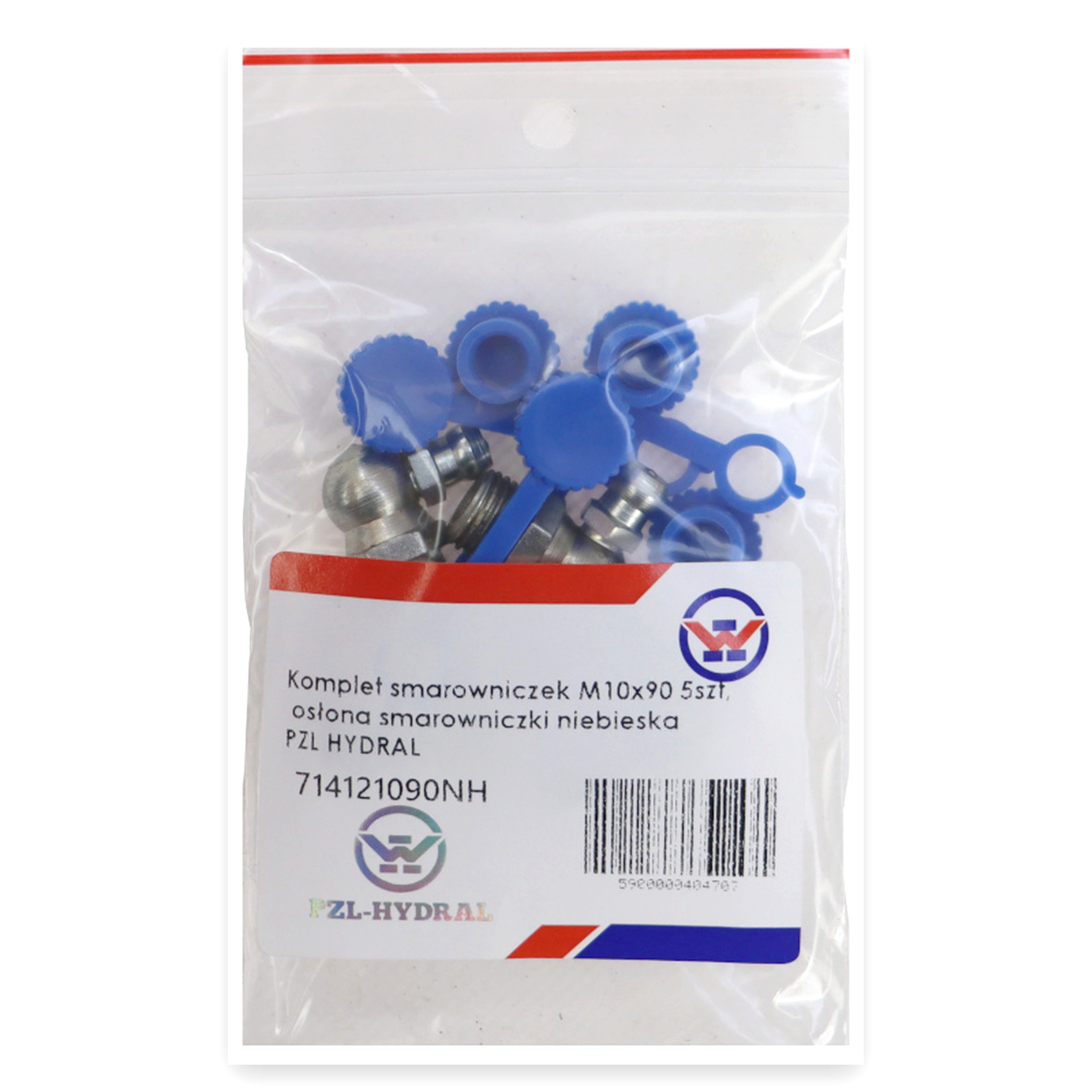 dd578d765b3b21fe821e2a159d7b7b10.jpg Komplet smarowniczek M10x90 5szt, osłona smarowniczki niebieska PZL
